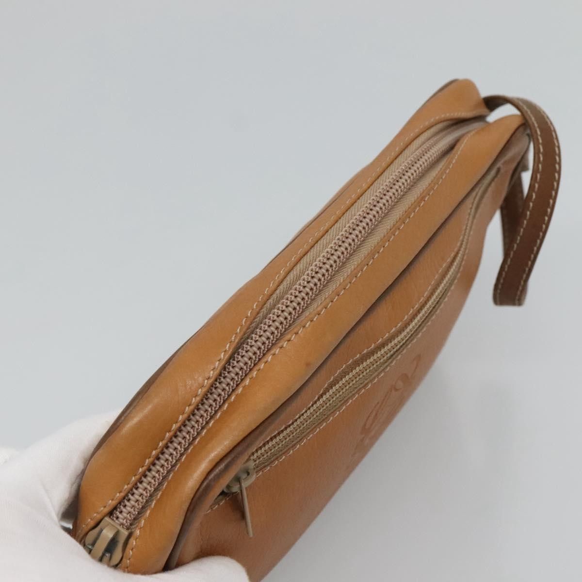 Loewe Loewe Anagram Clutch Bag Leather Size ONE SIZE - 12 Thumbnail