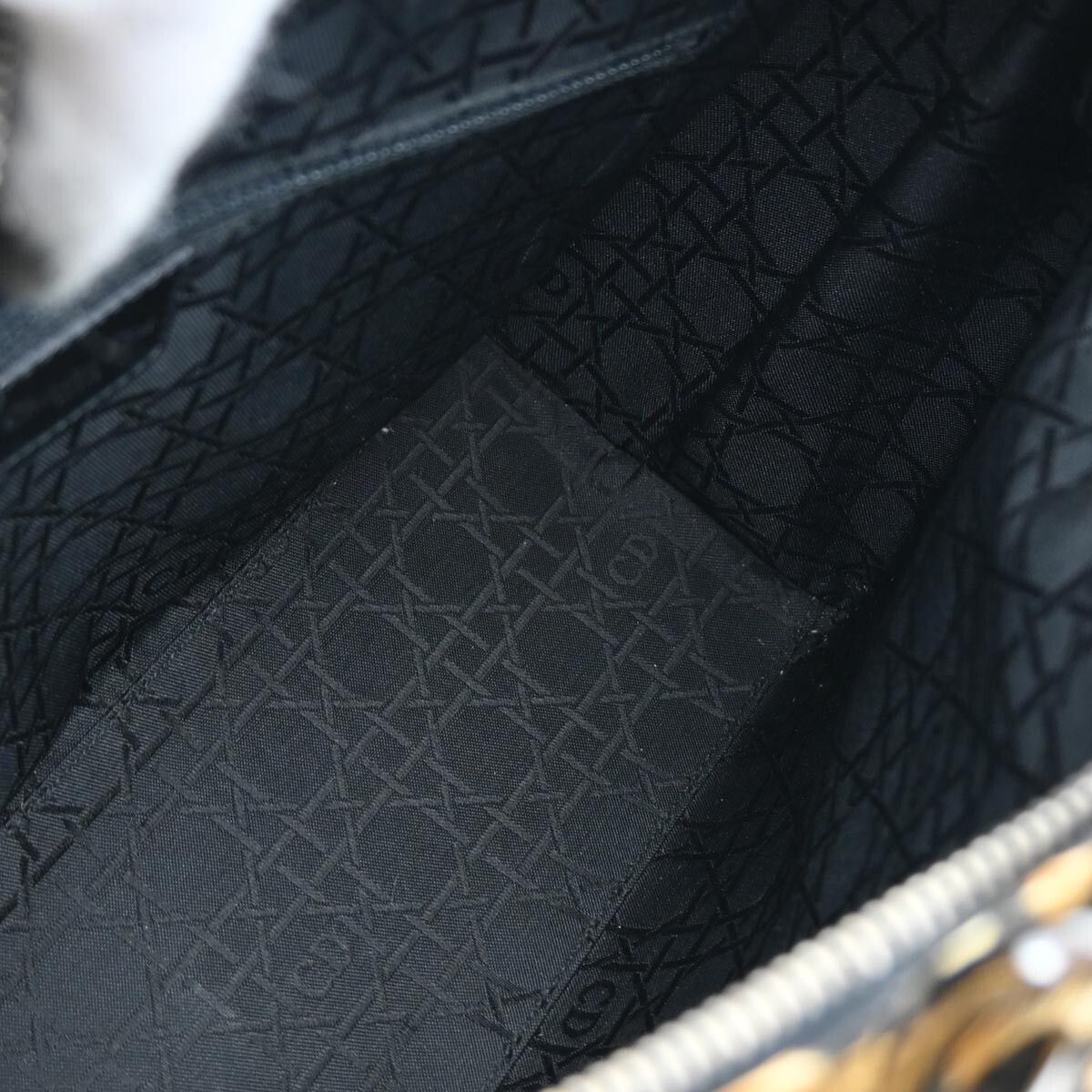 Dior Christian Dior Vintage Lady Dior Bag Printed Cannage Quilt Canvas Size ONE SIZE - 4 Thumbnail