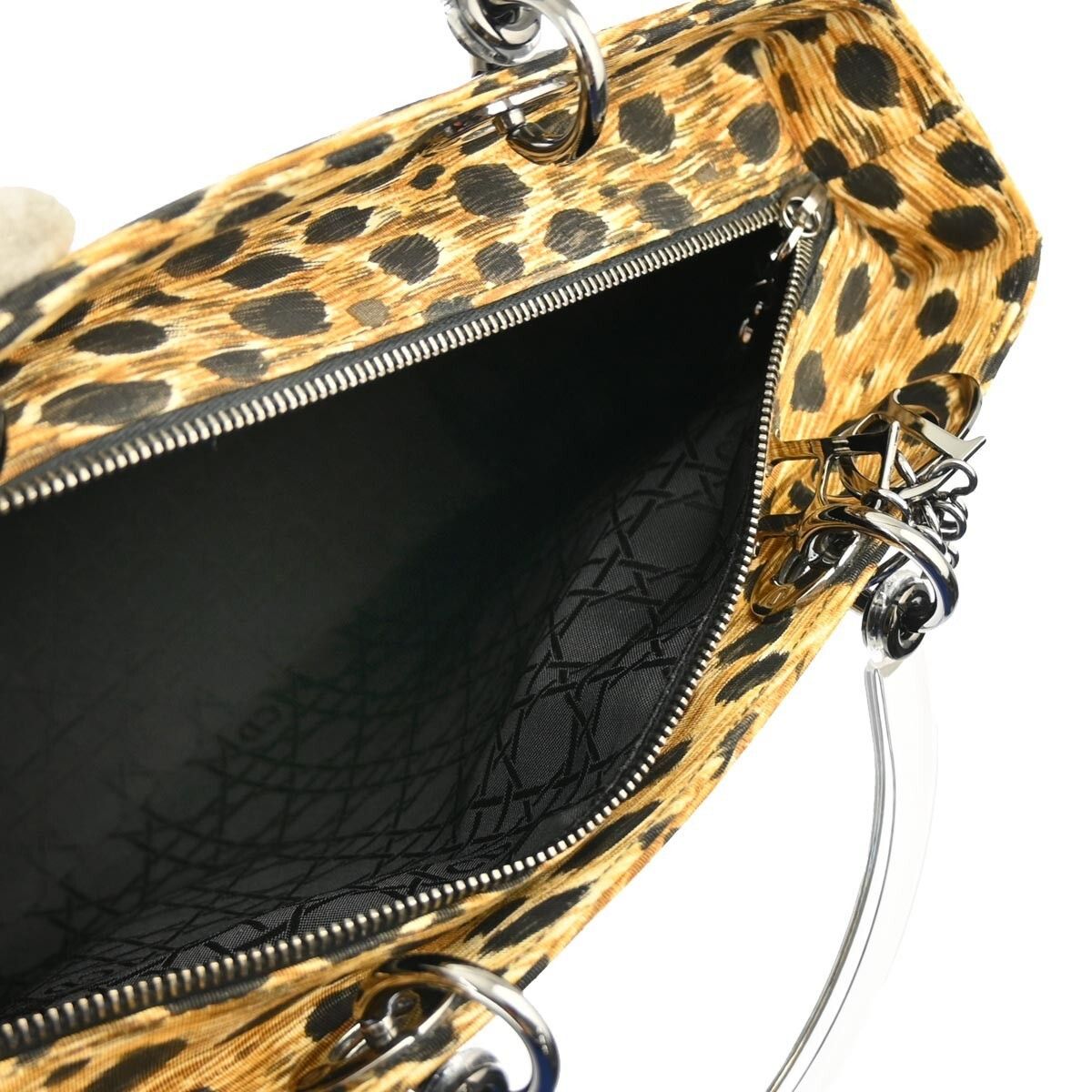 Dior Christian Dior Vintage Lady Dior Bag Printed Cannage Quilt Canvas Size ONE SIZE - 10 Thumbnail