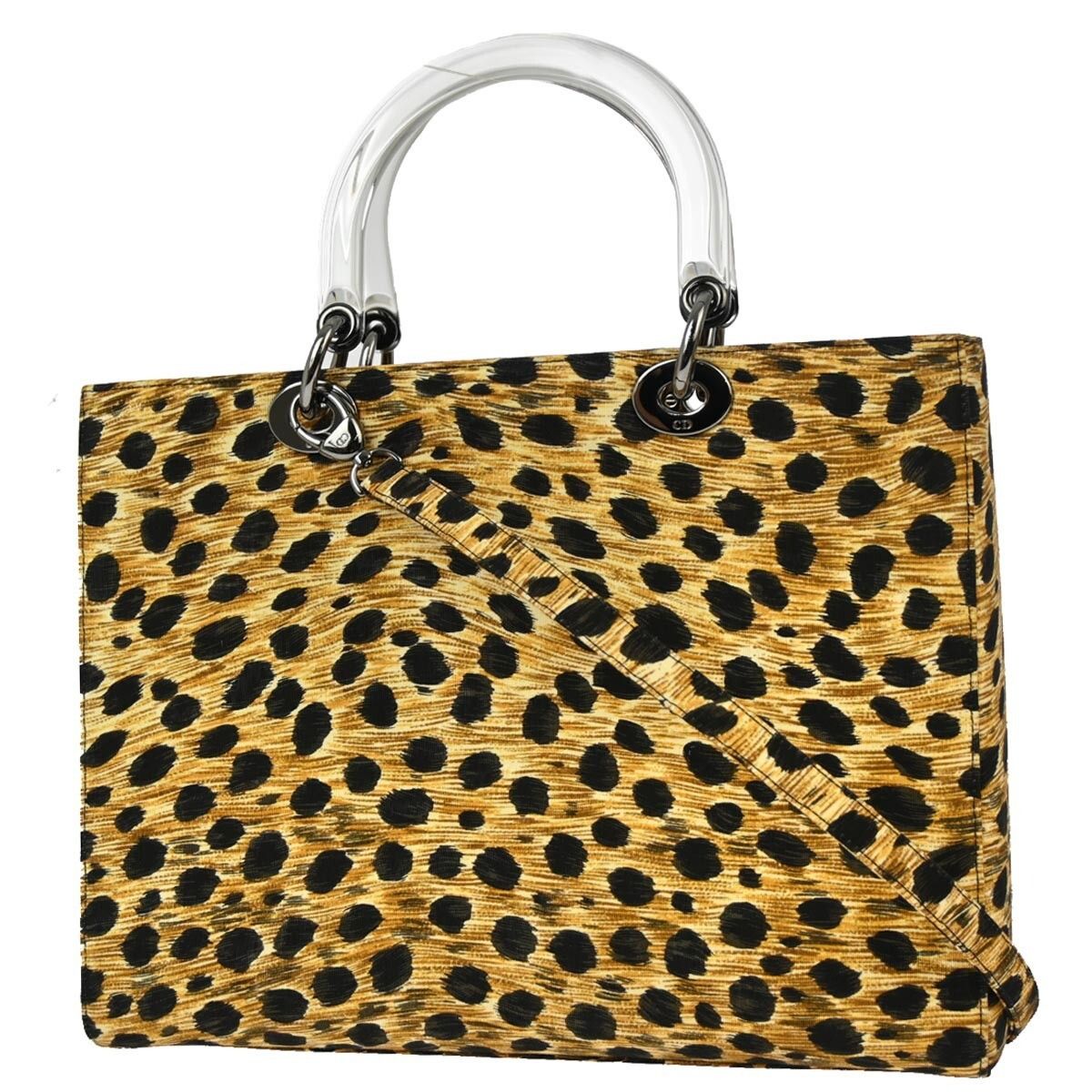 Dior Christian Dior Vintage Lady Dior Bag Printed Cannage Quilt Canvas Size ONE SIZE - 2 Thumbnail