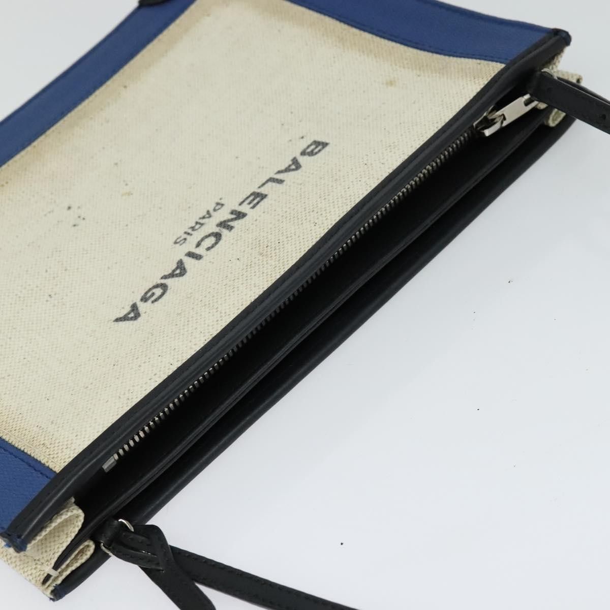 Balenciaga Balenciaga Navy Pochette Canvas and Leather Size ONE SIZE - 14 Thumbnail
