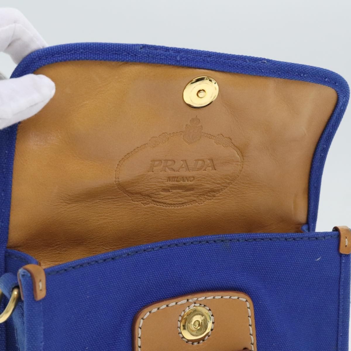Prada Prada Push Lock Flap Shoulder Bag Canvas Size ONE SIZE - 11 Thumbnail