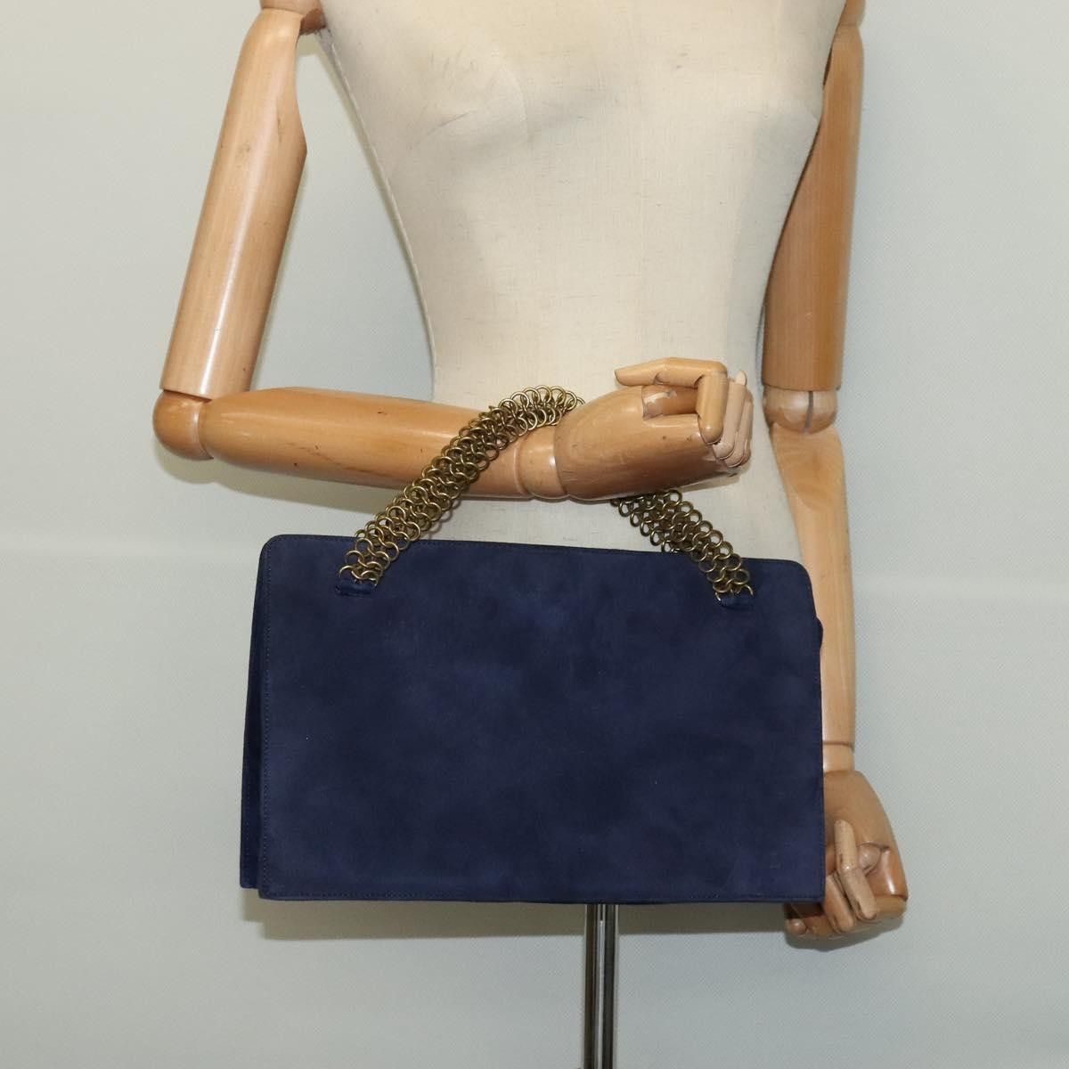 Prada Prada Vintage Chain Handbag Suede Size ONE SIZE - 13 Thumbnail