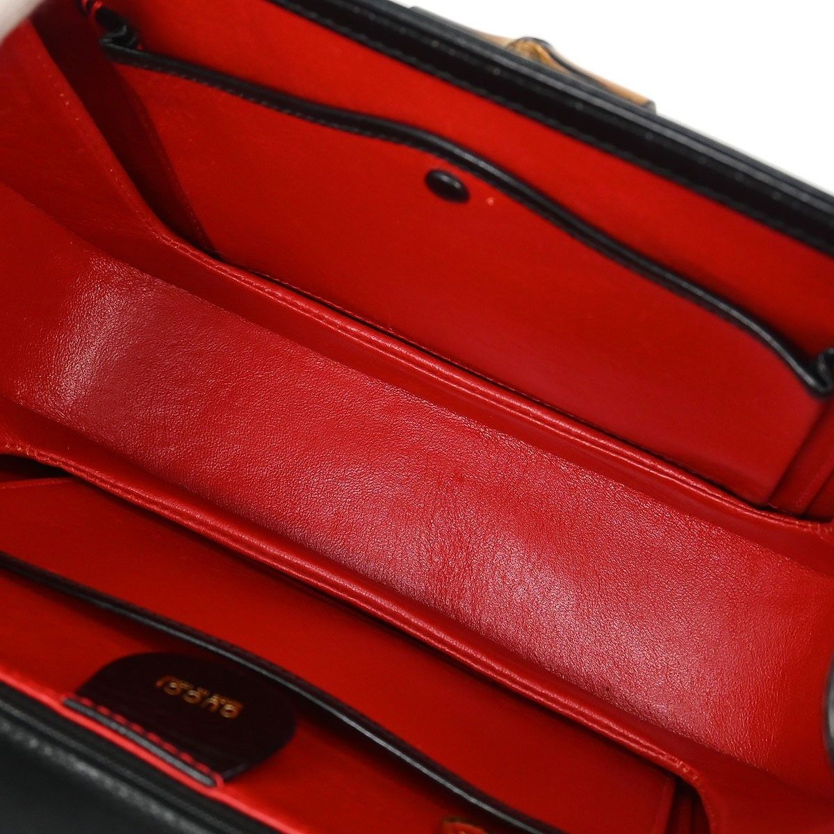 Gucci Gucci Vintage Convertible Bamboo Top Handle Bag Leather Size ONE SIZE - 3 Thumbnail