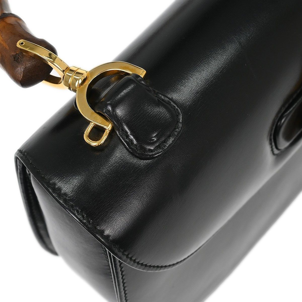 Gucci Gucci Vintage Convertible Bamboo Top Handle Bag Leather Size ONE SIZE - 7 Thumbnail