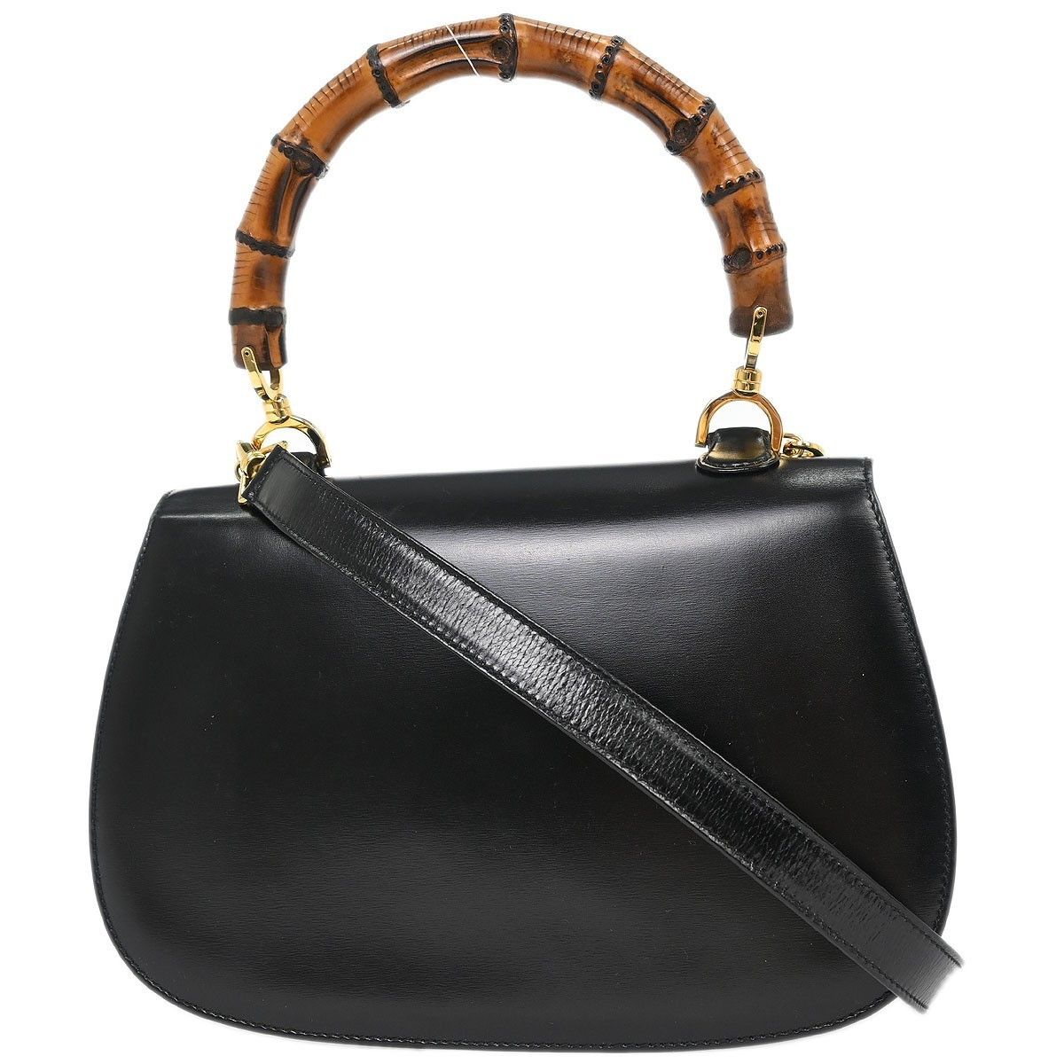 Gucci Gucci Vintage Convertible Bamboo Top Handle Bag Leather Size ONE SIZE - 2 Thumbnail