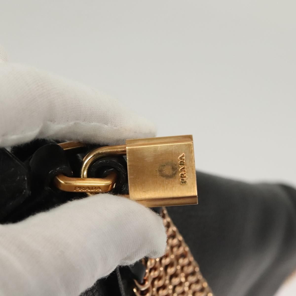 Prada Prada Vintage Chain Flap Shoulder Bag Leather Size ONE SIZE - 15 Thumbnail