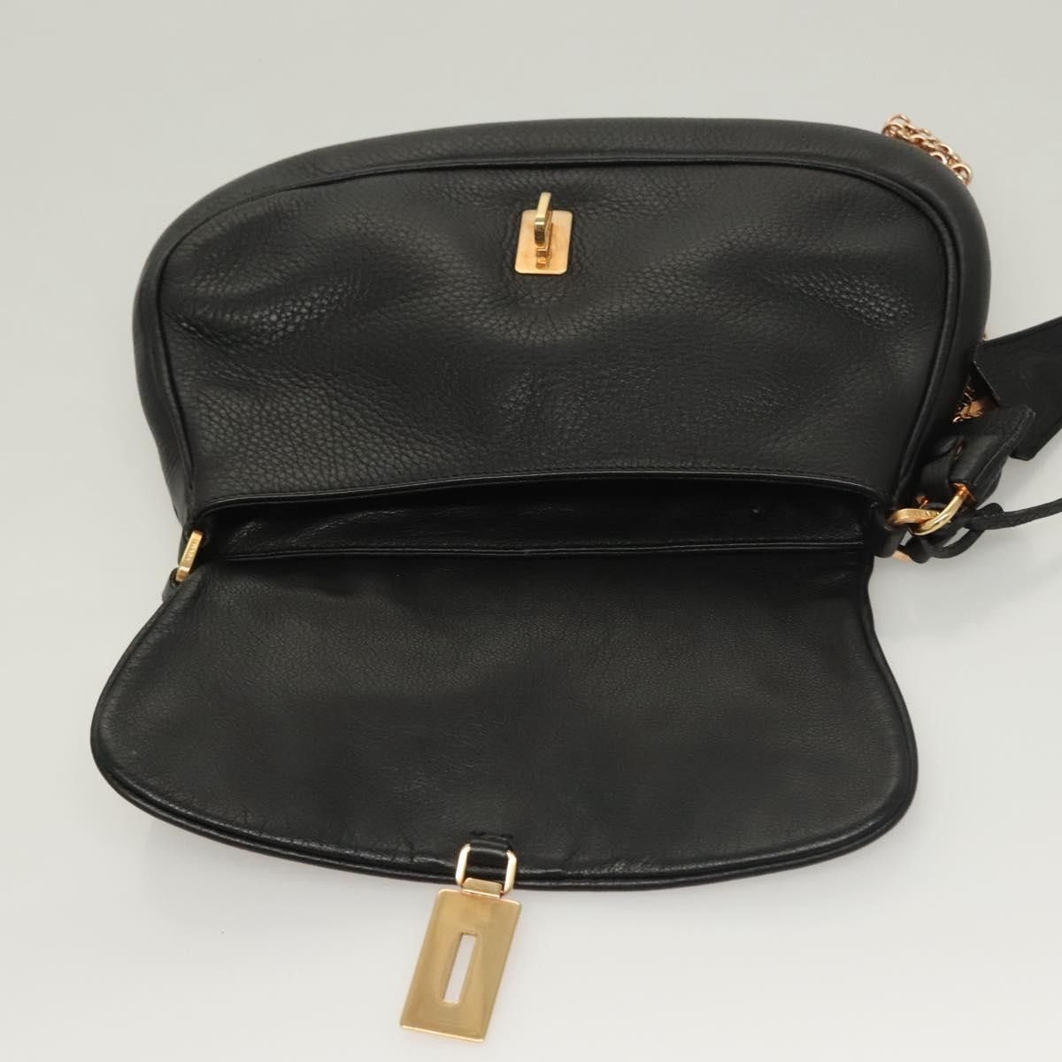 Prada Prada Vintage Chain Flap Shoulder Bag Leather Size ONE SIZE - 13 Thumbnail