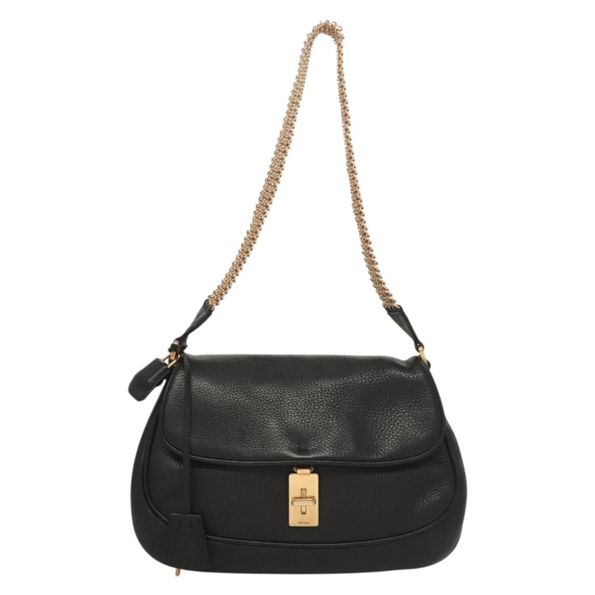 Prada Prada Vintage Chain Flap Shoulder Bag Leather Size ONE SIZE - 18 Thumbnail