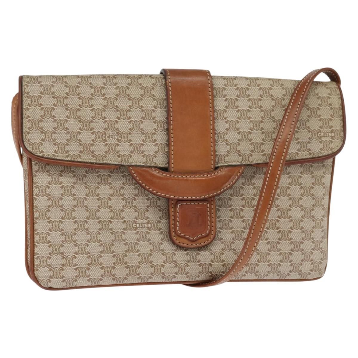 Celine Celine Vintage Macadam Shoulder Bag Canvas and Leather Size ONE SIZE - 16 Thumbnail