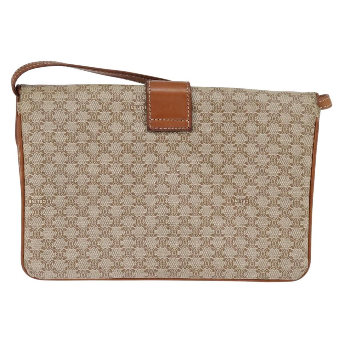 Celine Celine Vintage Macadam Shoulder Bag Canvas and Leather Size ONE SIZE - 2 Thumbnail