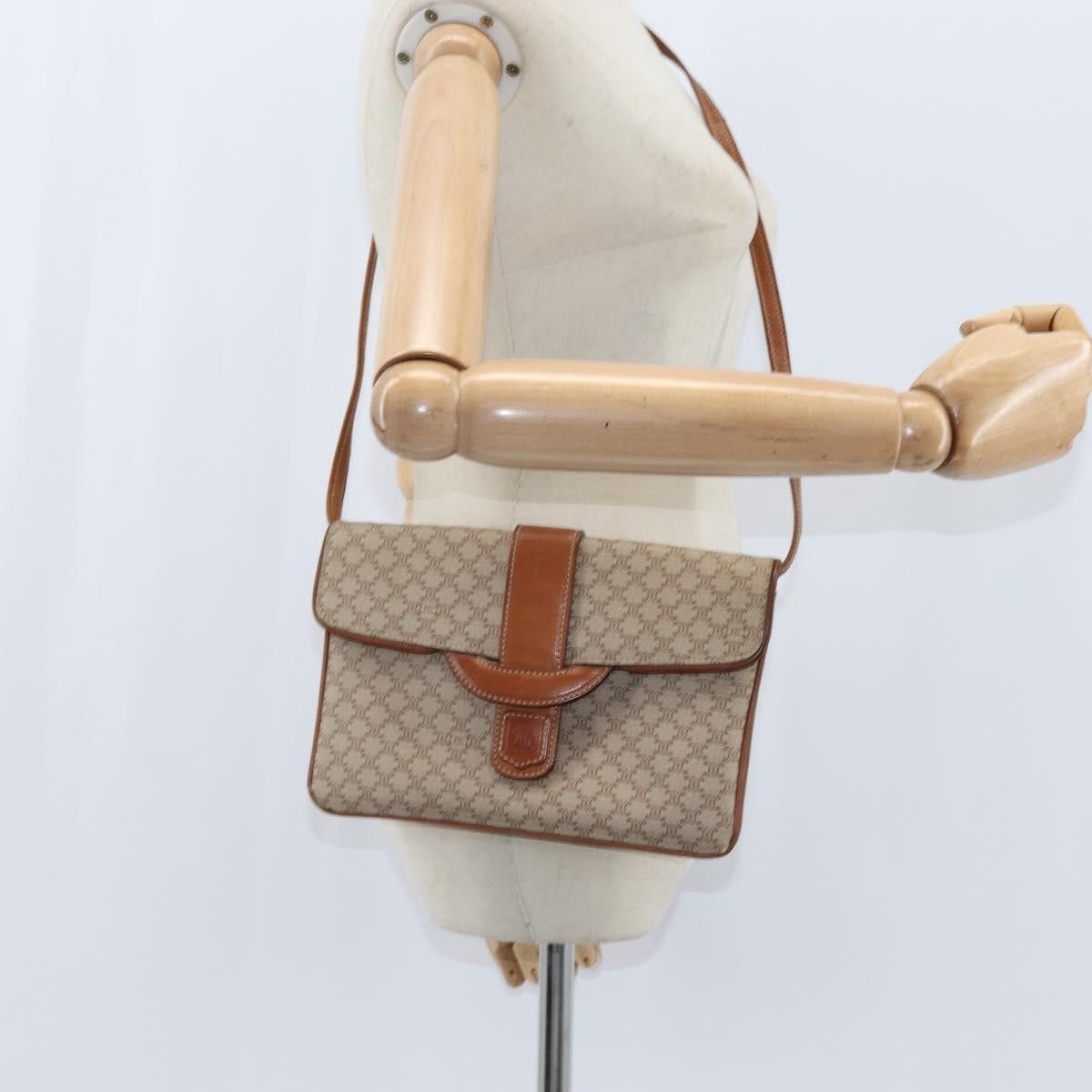 Celine Celine Vintage Macadam Shoulder Bag Canvas and Leather Size ONE SIZE - 12 Thumbnail