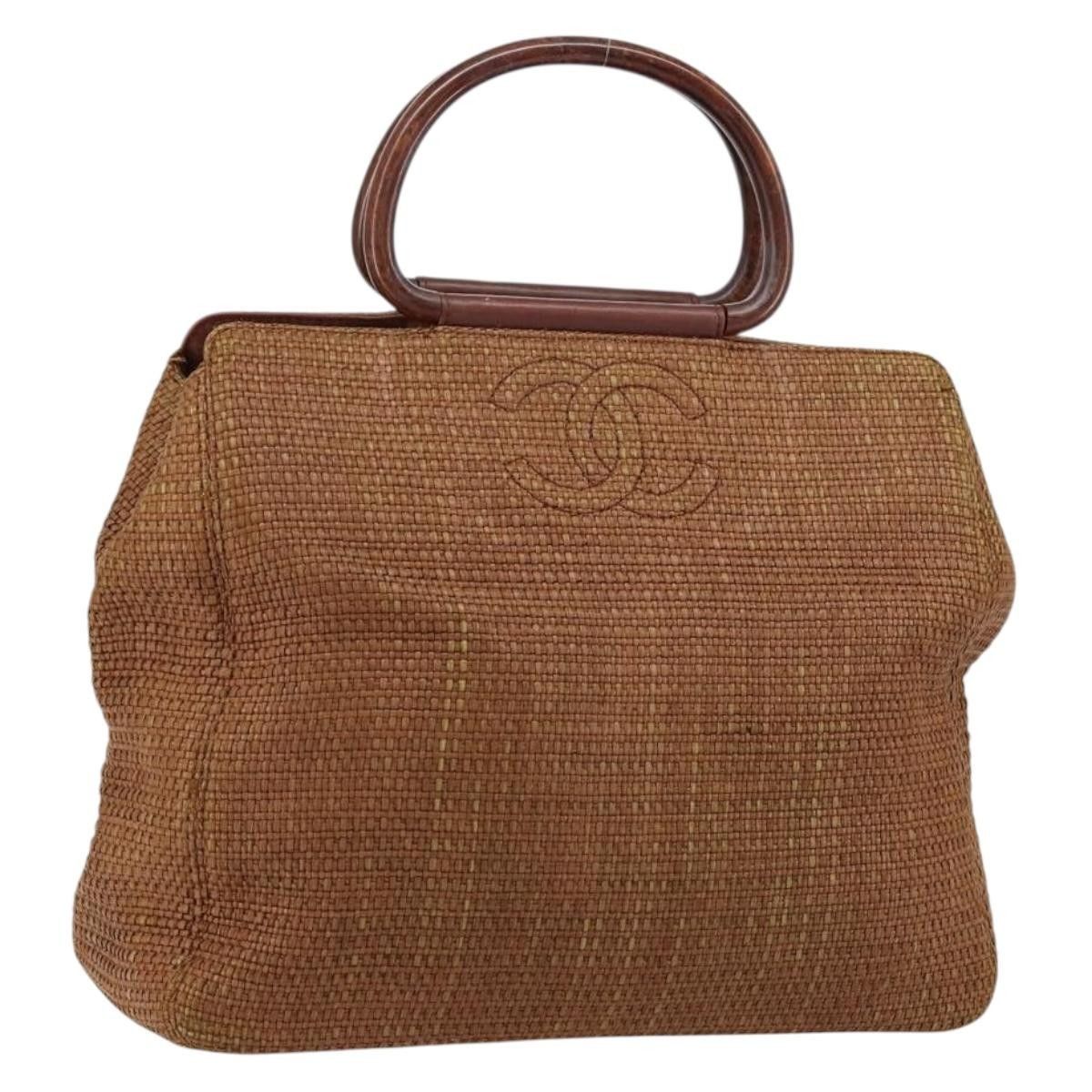 Chanel Chanel Vintage Wood Top Handle Bag Raphia Size ONE SIZE - 22 Thumbnail