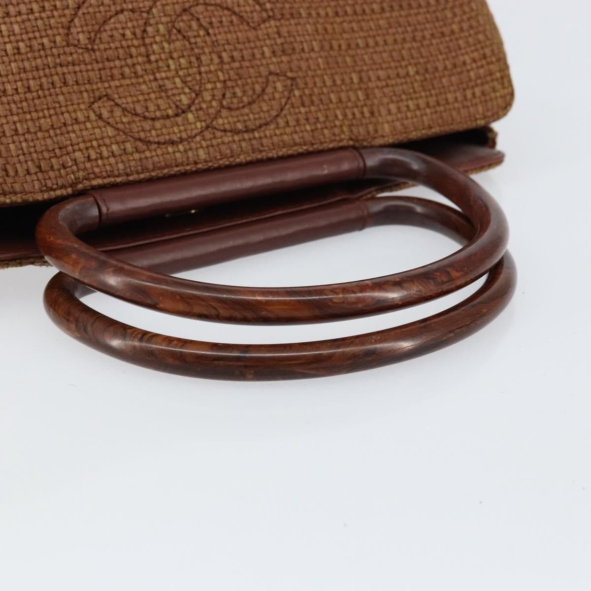 Chanel Chanel Vintage Wood Top Handle Bag Raphia Size ONE SIZE - 8 Thumbnail