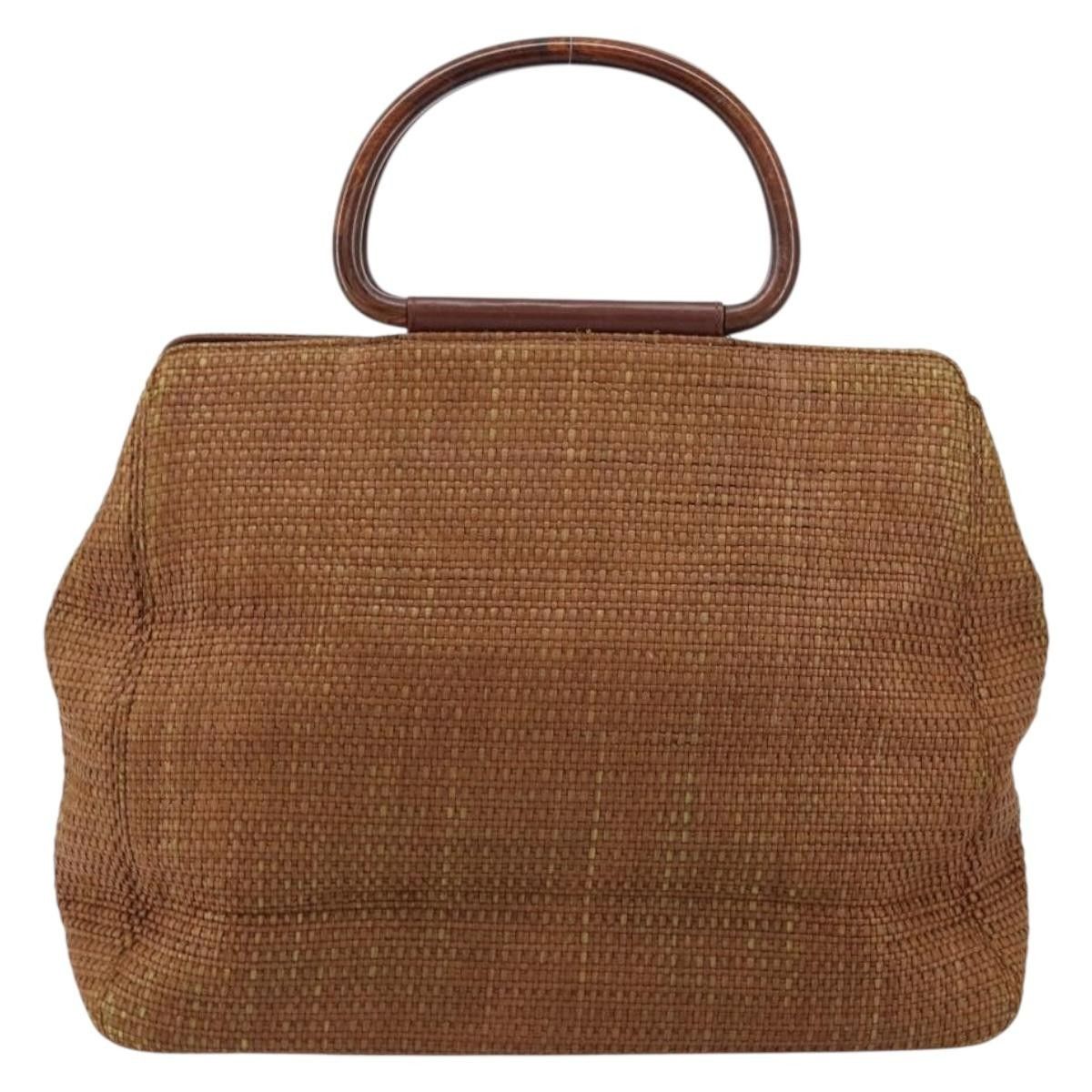 Chanel Chanel Vintage Wood Top Handle Bag Raphia Size ONE SIZE - 2 Thumbnail