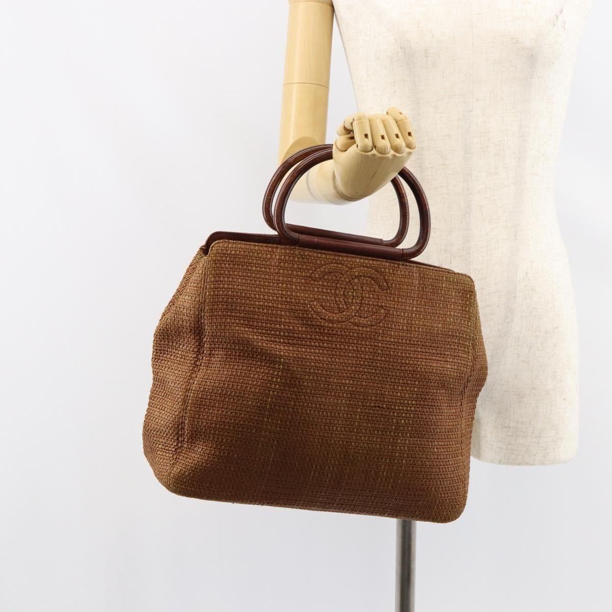 Chanel Chanel Vintage Wood Top Handle Bag Raphia Size ONE SIZE - 15 Thumbnail