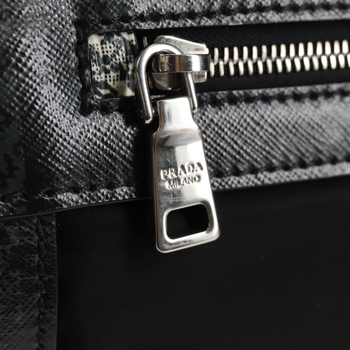 Prada Prada Turn Lock Top Handle Bag Printed Saffiano Leather with Tessuto Size ONE SIZE - 12 Thumbnail