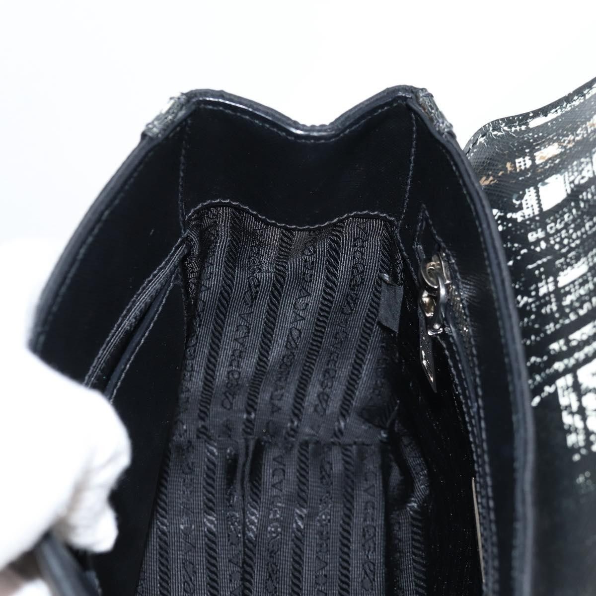 Prada Prada Turn Lock Top Handle Bag Printed Saffiano Leather with Tessuto Size ONE SIZE - 20 Thumbnail