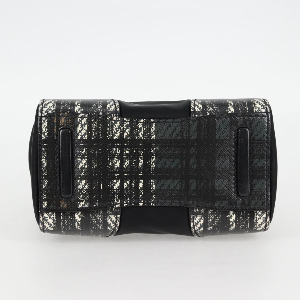 Prada Prada Turn Lock Top Handle Bag Printed Saffiano Leather with Tessuto Size ONE SIZE - 3 Thumbnail