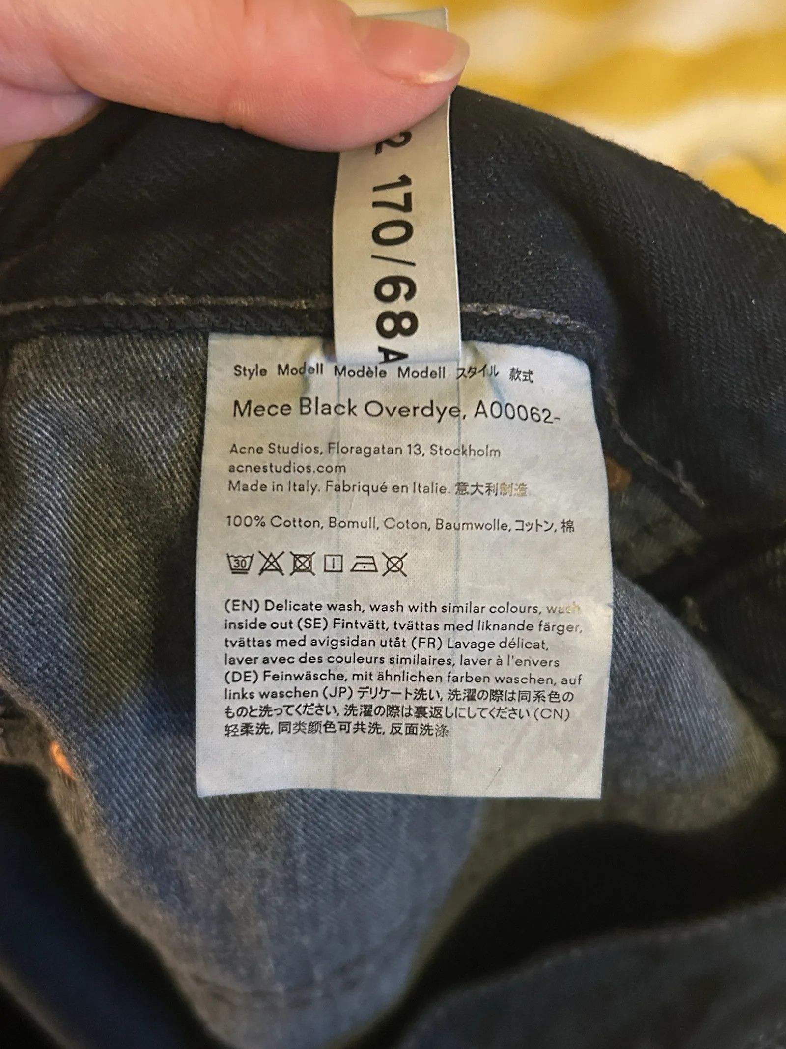 Acne Studios Acne Studios Acne Blå Konst Mece Black Overdye Jeans Size 27" / US 4 / IT 40 - 3 Thumbnail