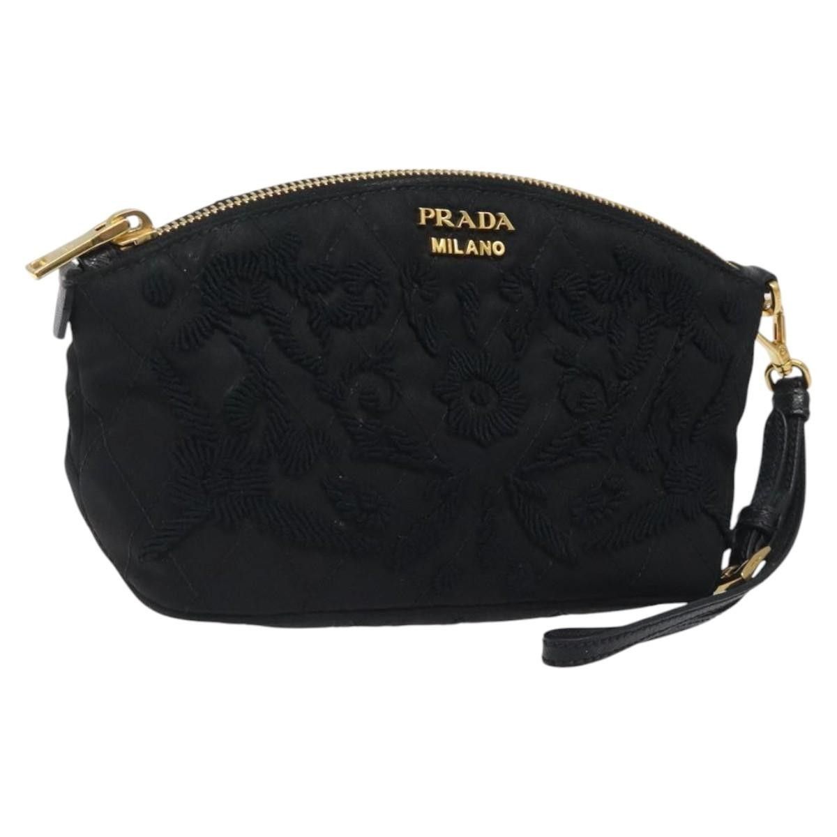 Prada Prada Vintage Pouch Embroidery Nylon Size ONE SIZE - 17 Thumbnail