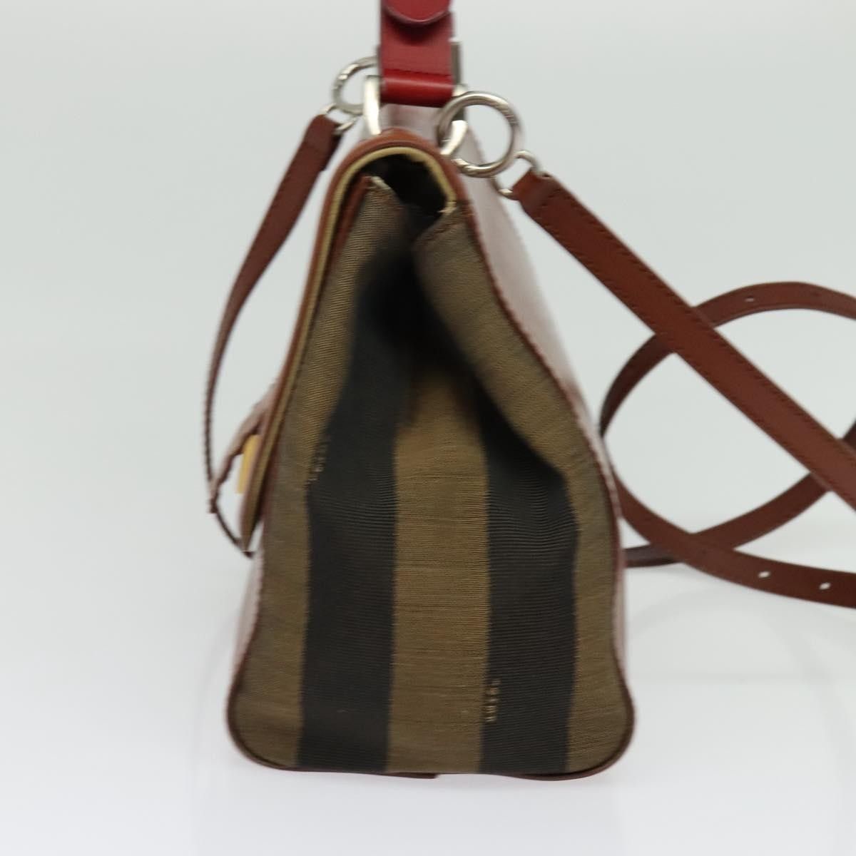 Fendi Fendi Silvana Bag Leather with Pequin Canvas Size ONE SIZE - 4 Thumbnail