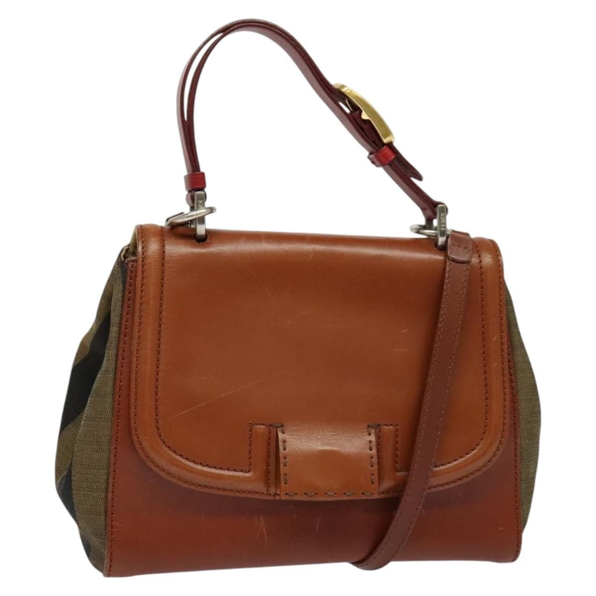 Fendi Fendi Silvana Bag Leather with Pequin Canvas Size ONE SIZE - 24 Thumbnail