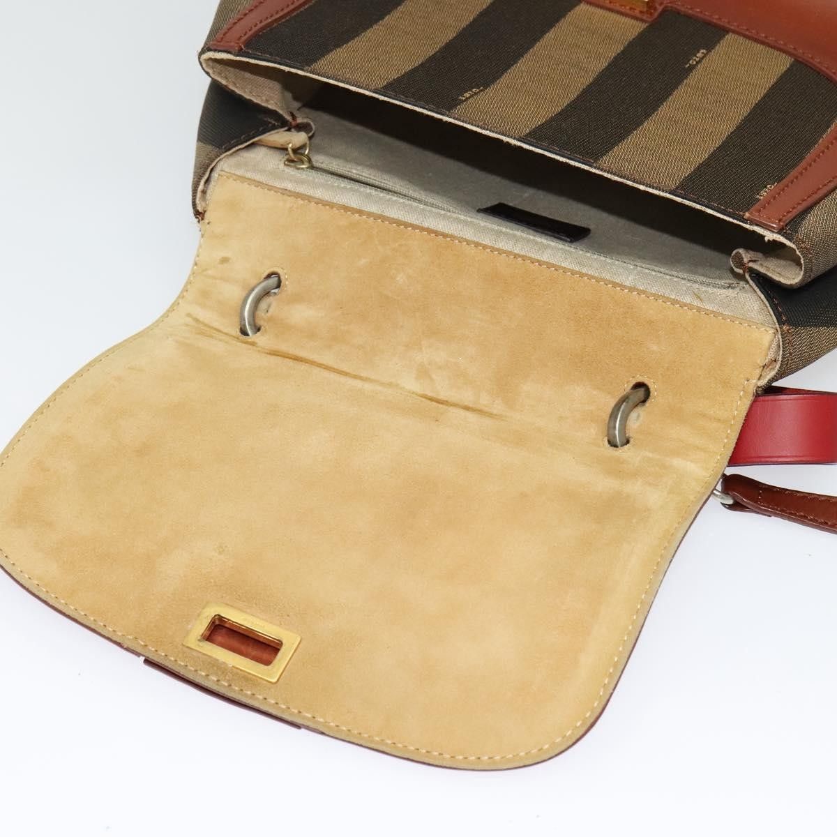 Fendi Fendi Silvana Bag Leather with Pequin Canvas Size ONE SIZE - 19 Thumbnail