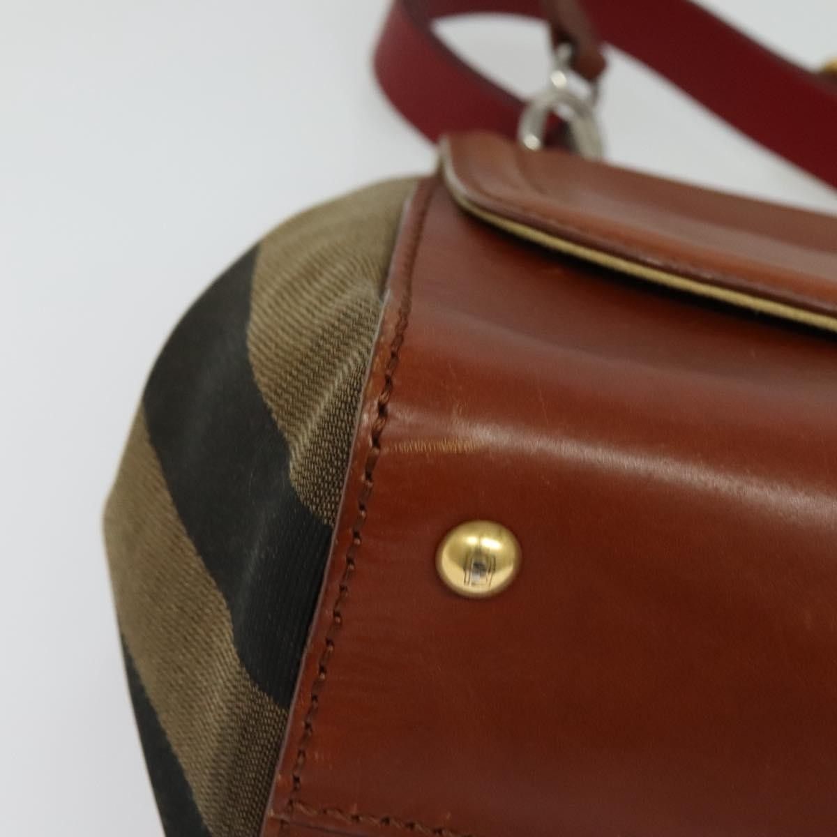 Fendi Fendi Silvana Bag Leather with Pequin Canvas Size ONE SIZE - 9 Thumbnail