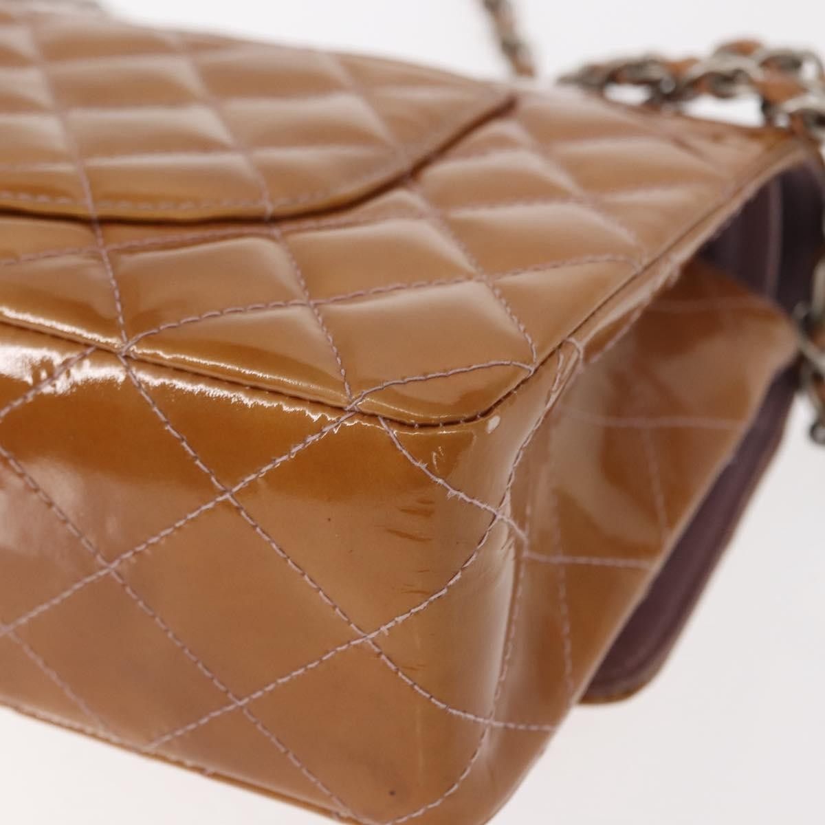 Chanel Chanel Vintage Classic Double Flap Bag Quilted Patent Size ONE SIZE - 10 Thumbnail