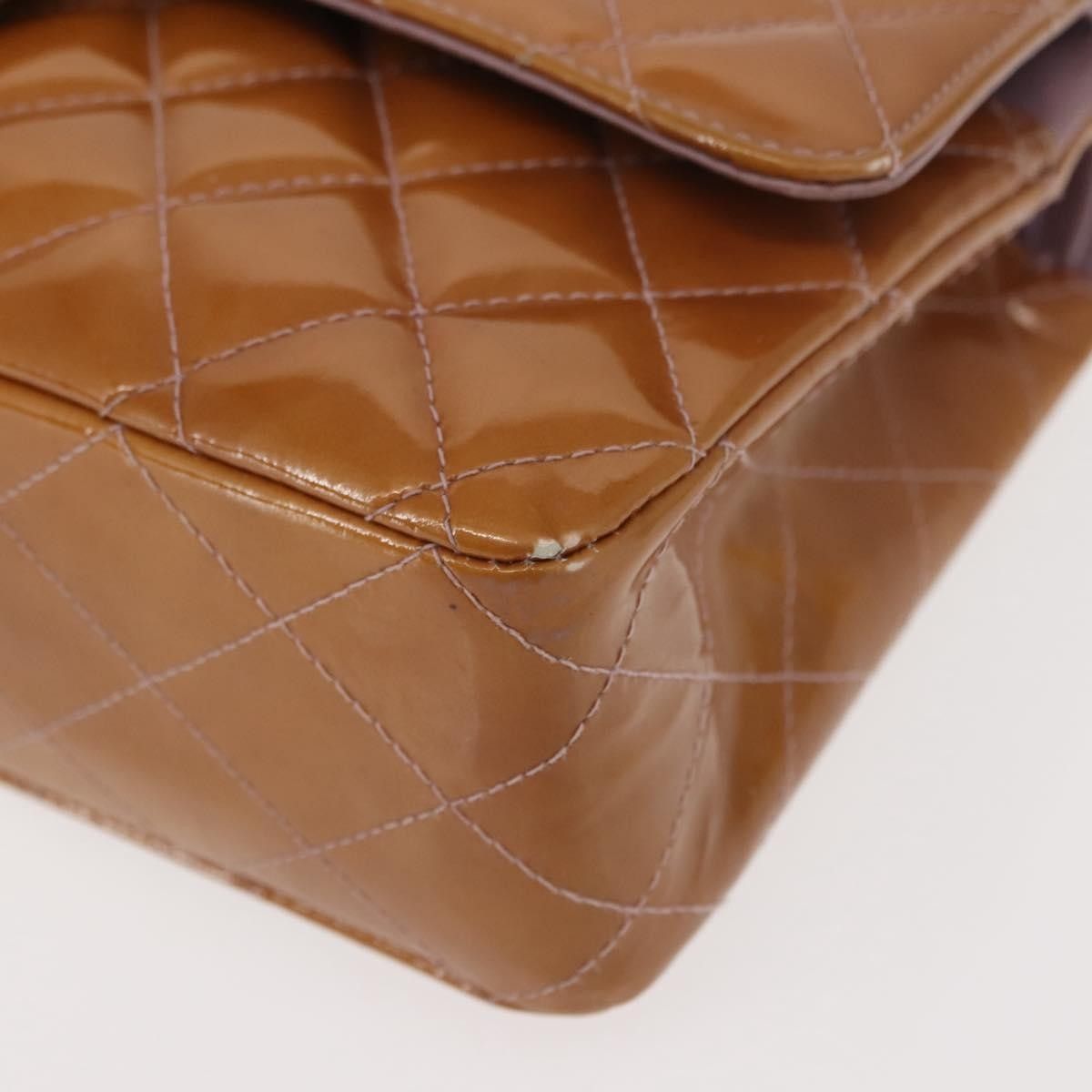 Chanel Chanel Vintage Classic Double Flap Bag Quilted Patent Size ONE SIZE - 9 Thumbnail
