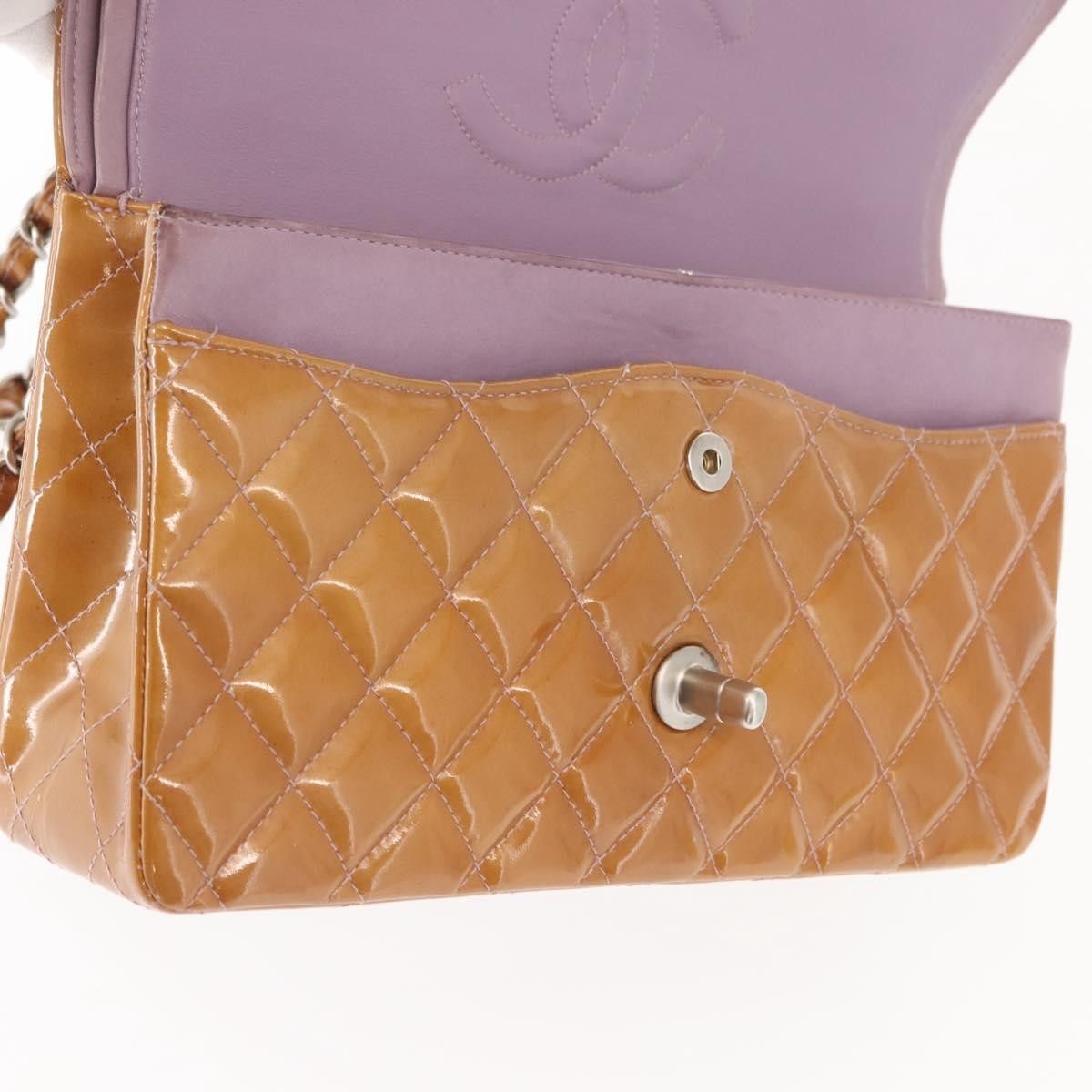 Chanel Chanel Vintage Classic Double Flap Bag Quilted Patent Size ONE SIZE - 24 Thumbnail