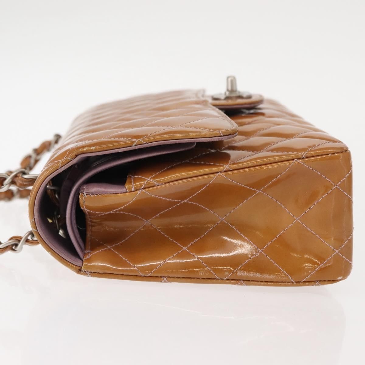 Chanel Chanel Vintage Classic Double Flap Bag Quilted Patent Size ONE SIZE - 4 Thumbnail