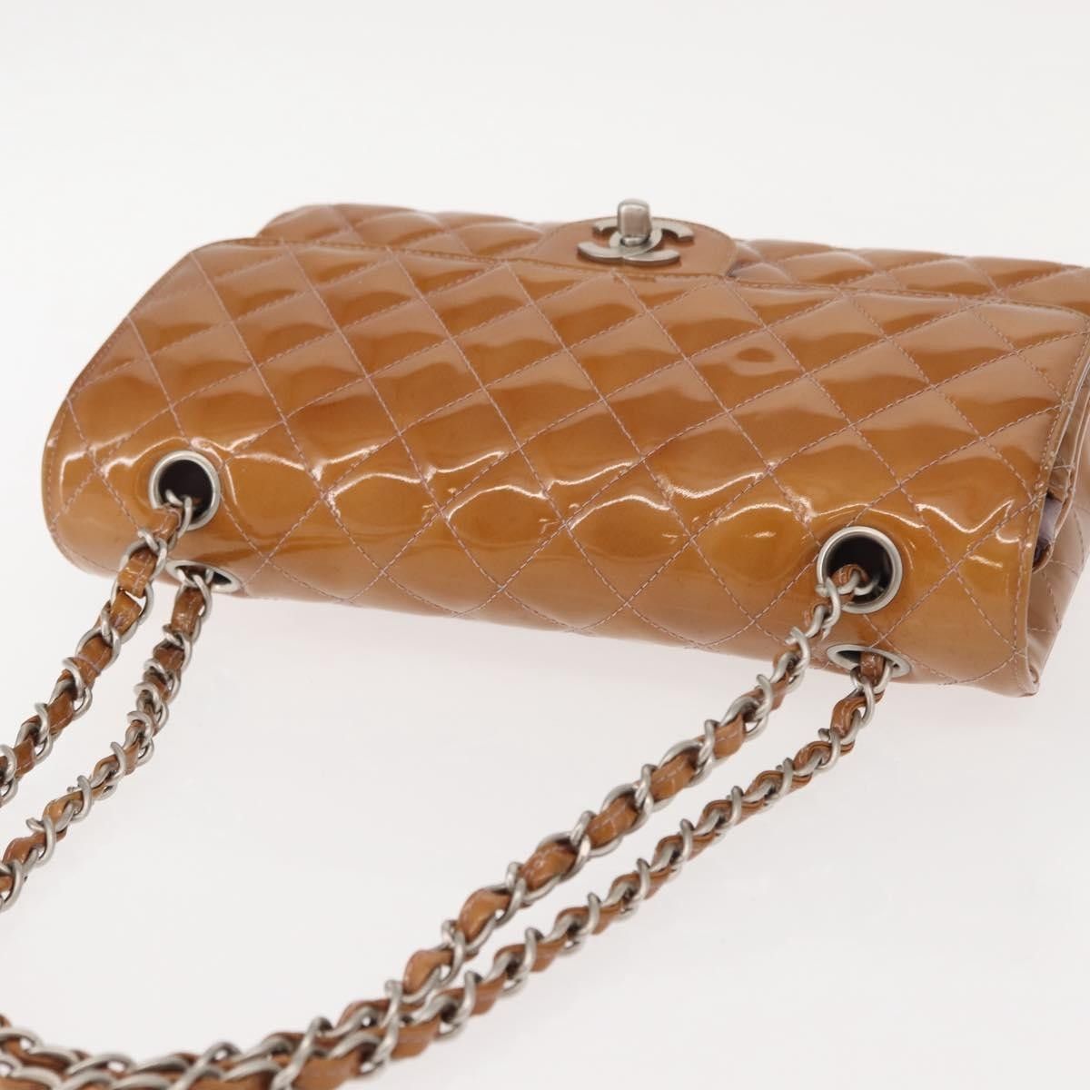 Chanel Chanel Vintage Classic Double Flap Bag Quilted Patent Size ONE SIZE - 16 Thumbnail