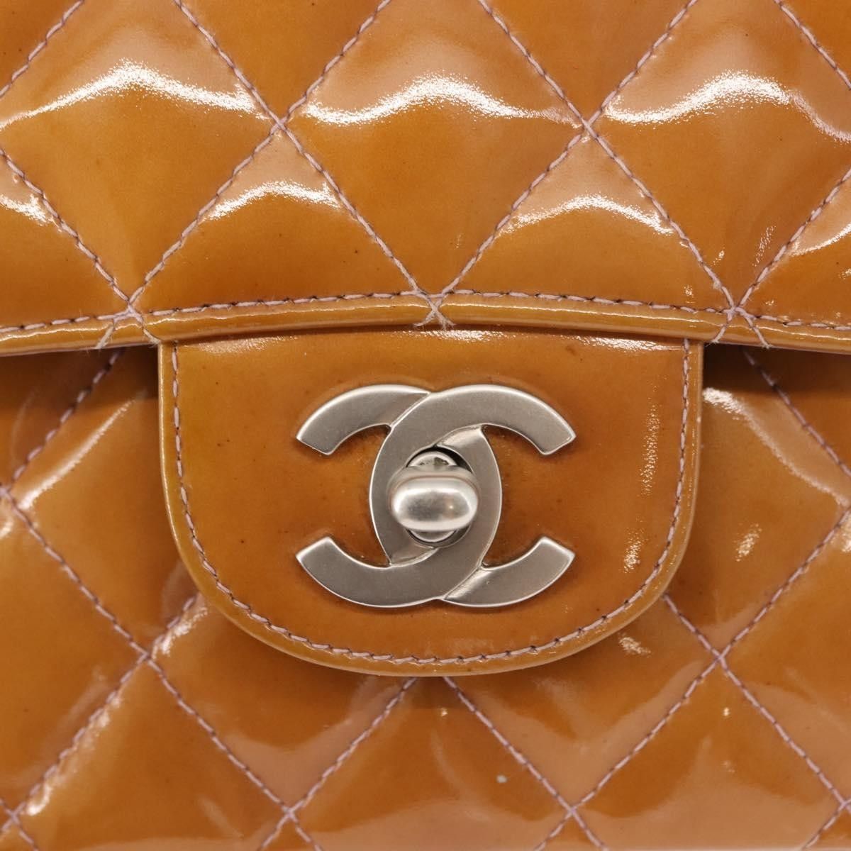 Chanel Chanel Vintage Classic Double Flap Bag Quilted Patent Size ONE SIZE - 13 Thumbnail