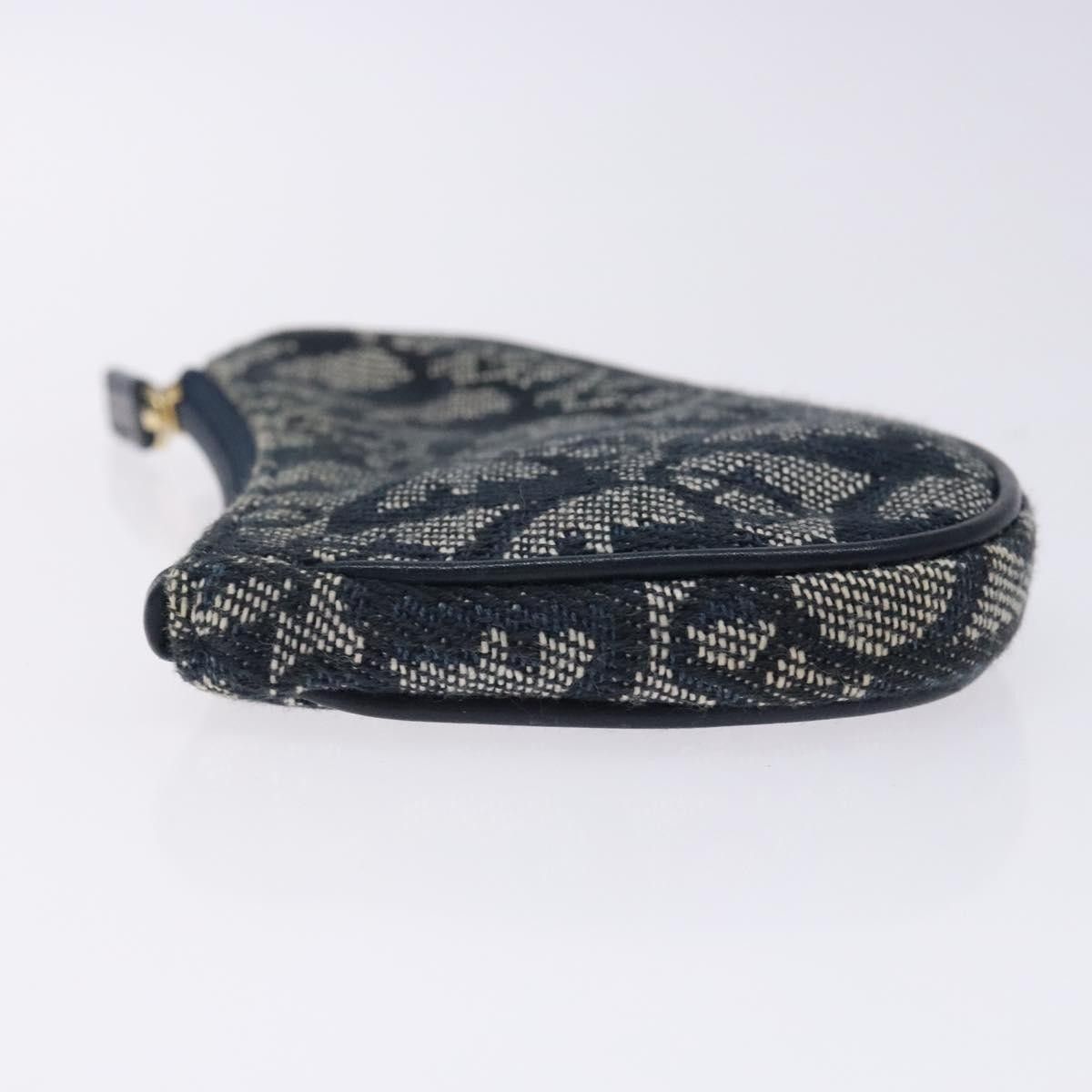 Dior Christian Dior Vintage Saddle Zip Coin Purse Diorissimo Canvas Size ONE SIZE - 4 Thumbnail