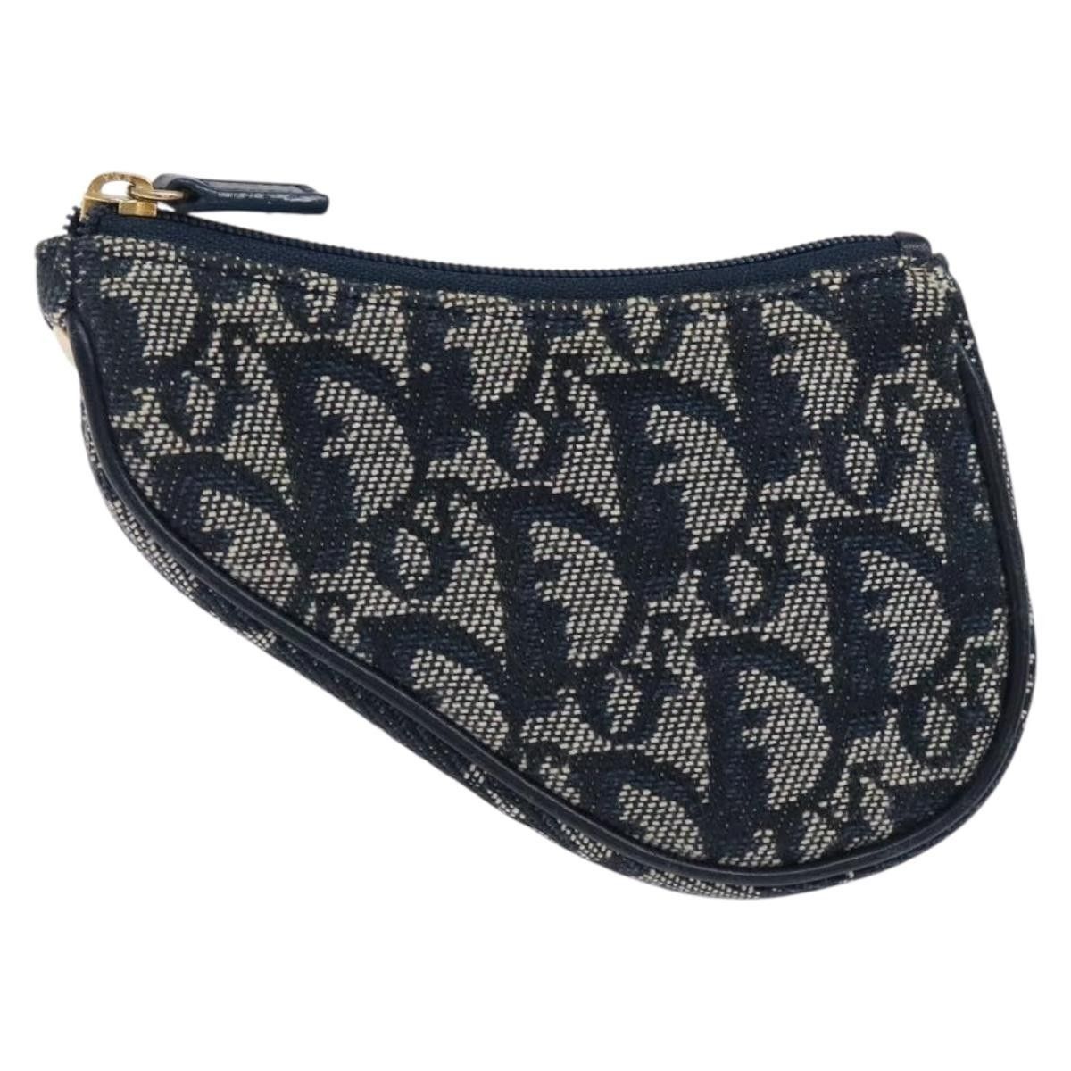 Dior Christian Dior Vintage Saddle Zip Coin Purse Diorissimo Canvas Size ONE SIZE - 2 Thumbnail
