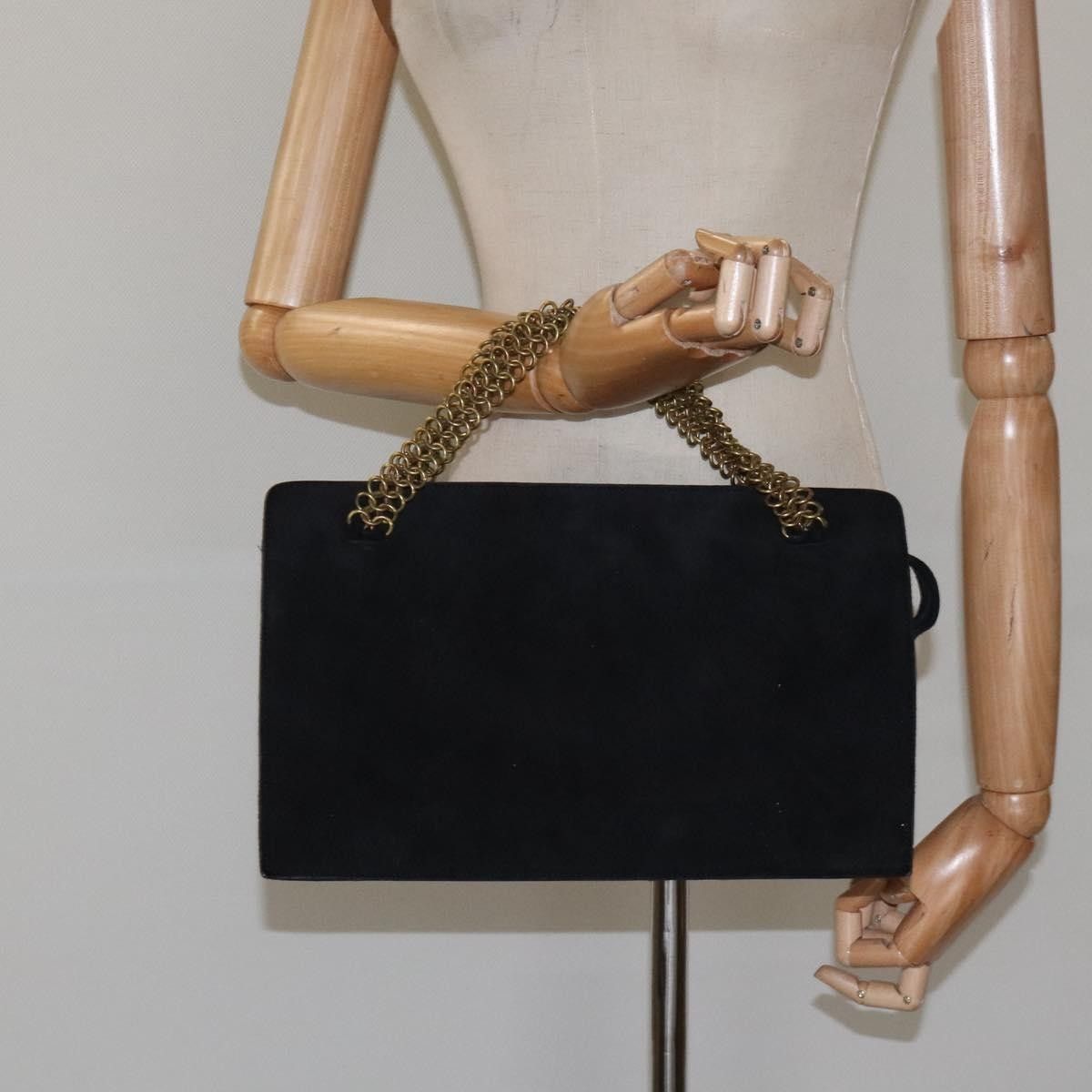 Prada Prada Vintage Chain Handbag Suede Size ONE SIZE - 13 Thumbnail