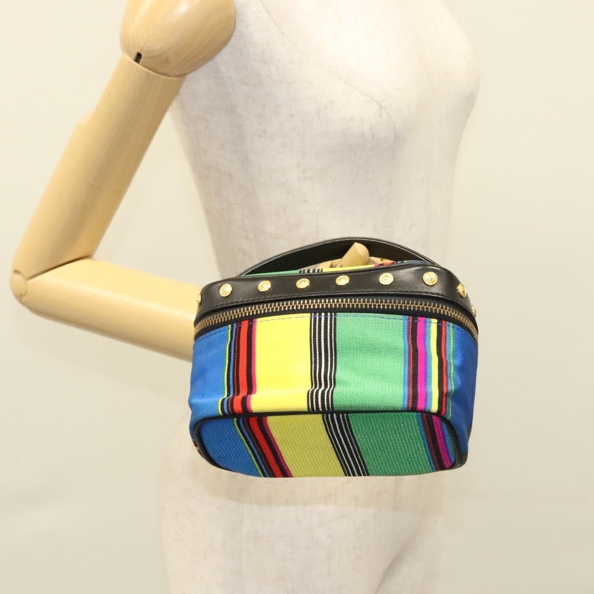 Versace Versace Vanity Hand Bag Canvas and Leather Size ONE SIZE - 13 Thumbnail