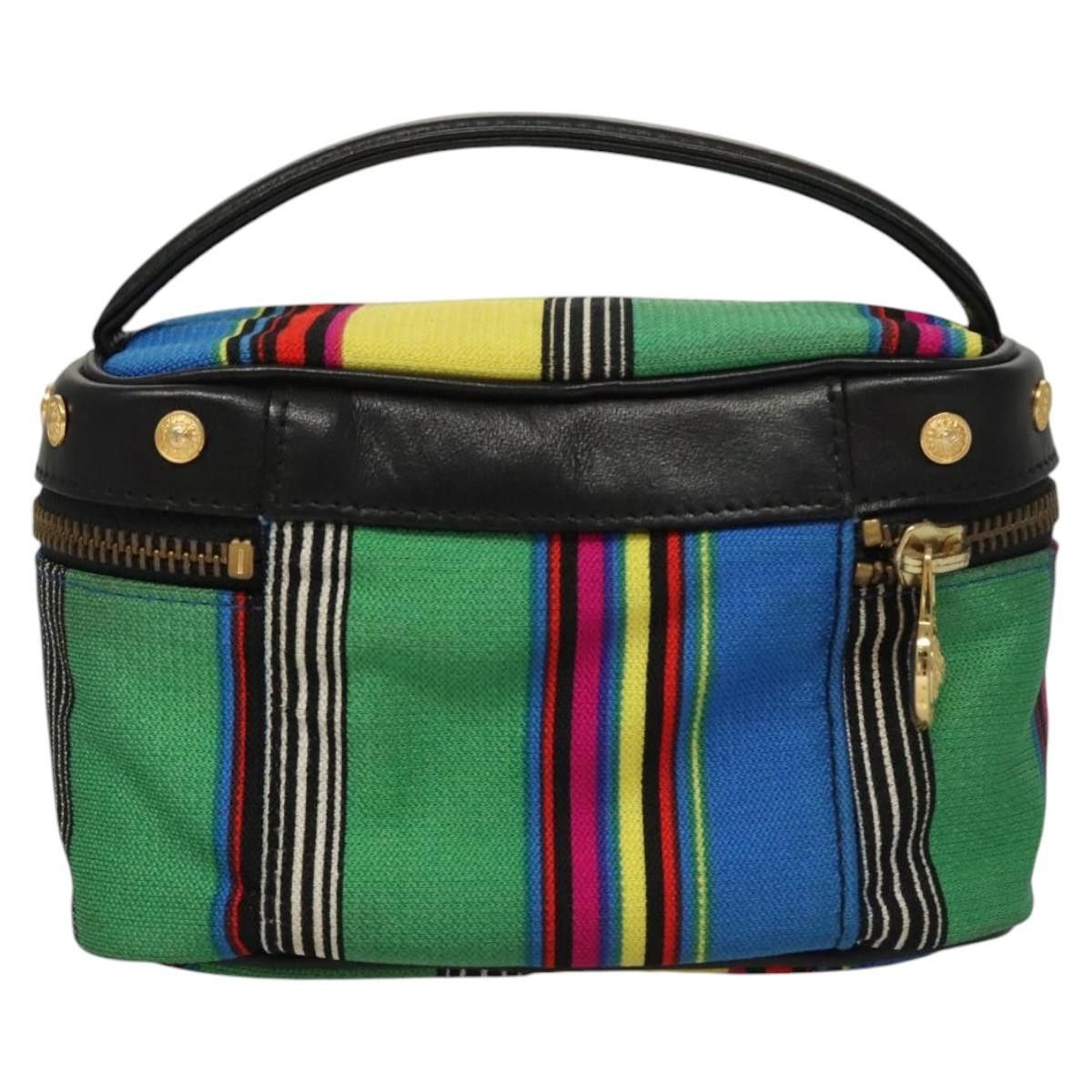 Versace Versace Vanity Hand Bag Canvas and Leather Size ONE SIZE - 2 Thumbnail