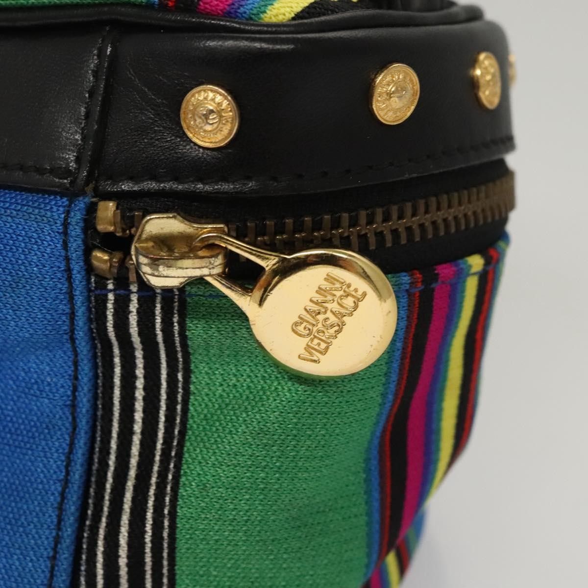 Versace Versace Vanity Hand Bag Canvas and Leather Size ONE SIZE - 12 Thumbnail