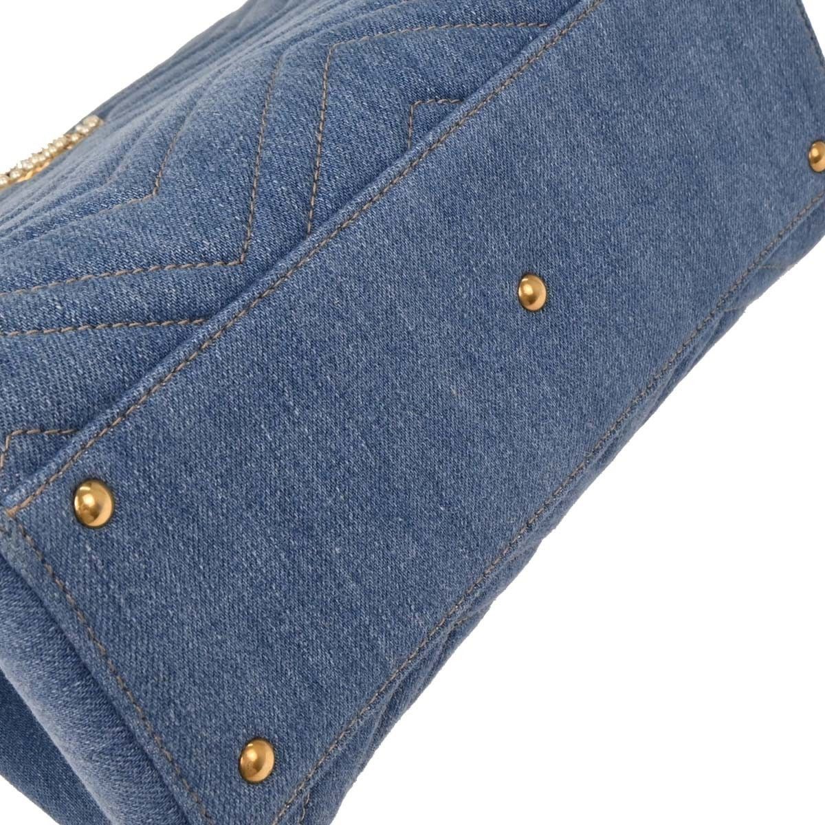 Gucci Gucci Pearly GG Marmont Tote Matelasse Denim Size ONE SIZE - 8 Thumbnail