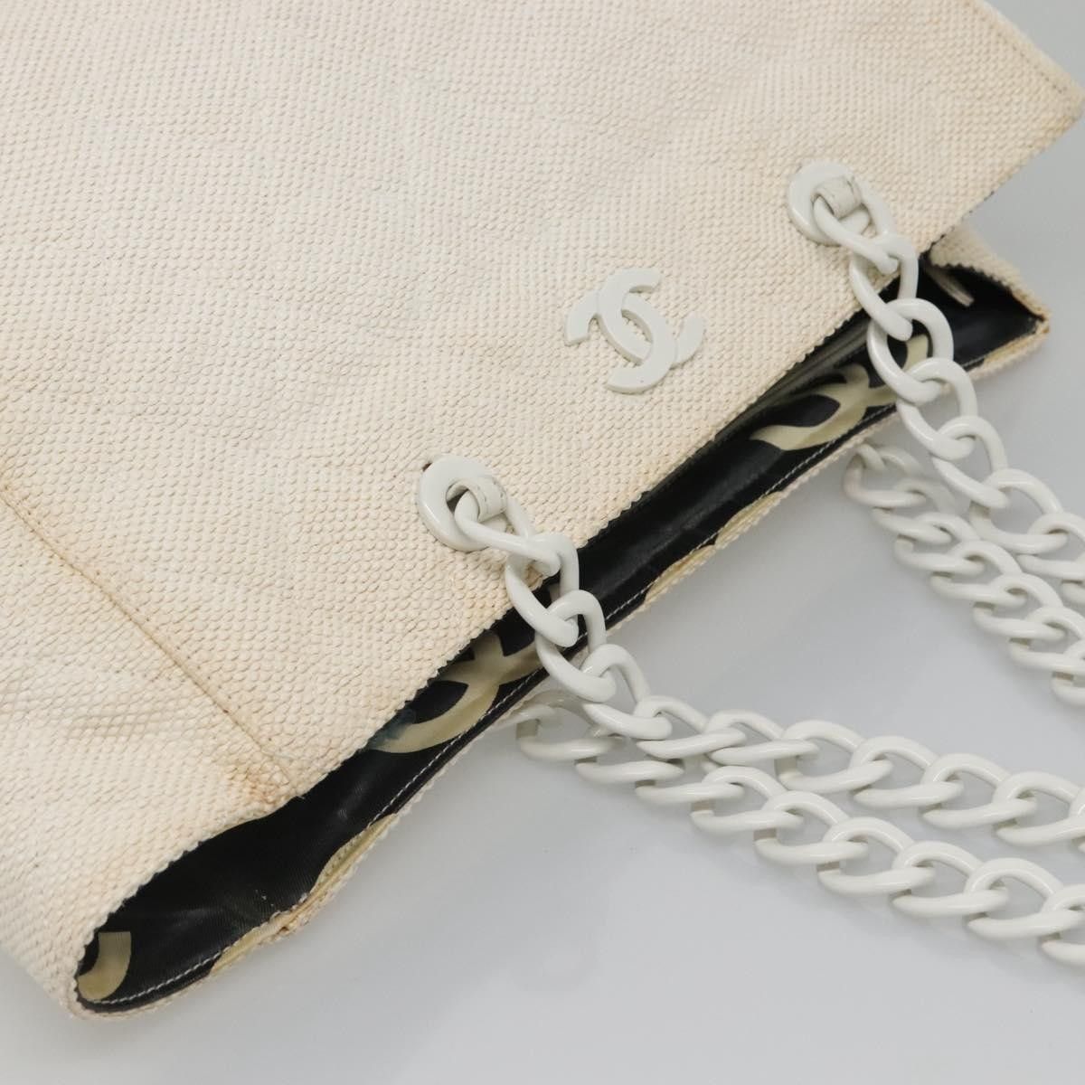 Chanel Chanel Vintage CC Chain Tote Quilted Straw Size ONE SIZE - 16 Thumbnail