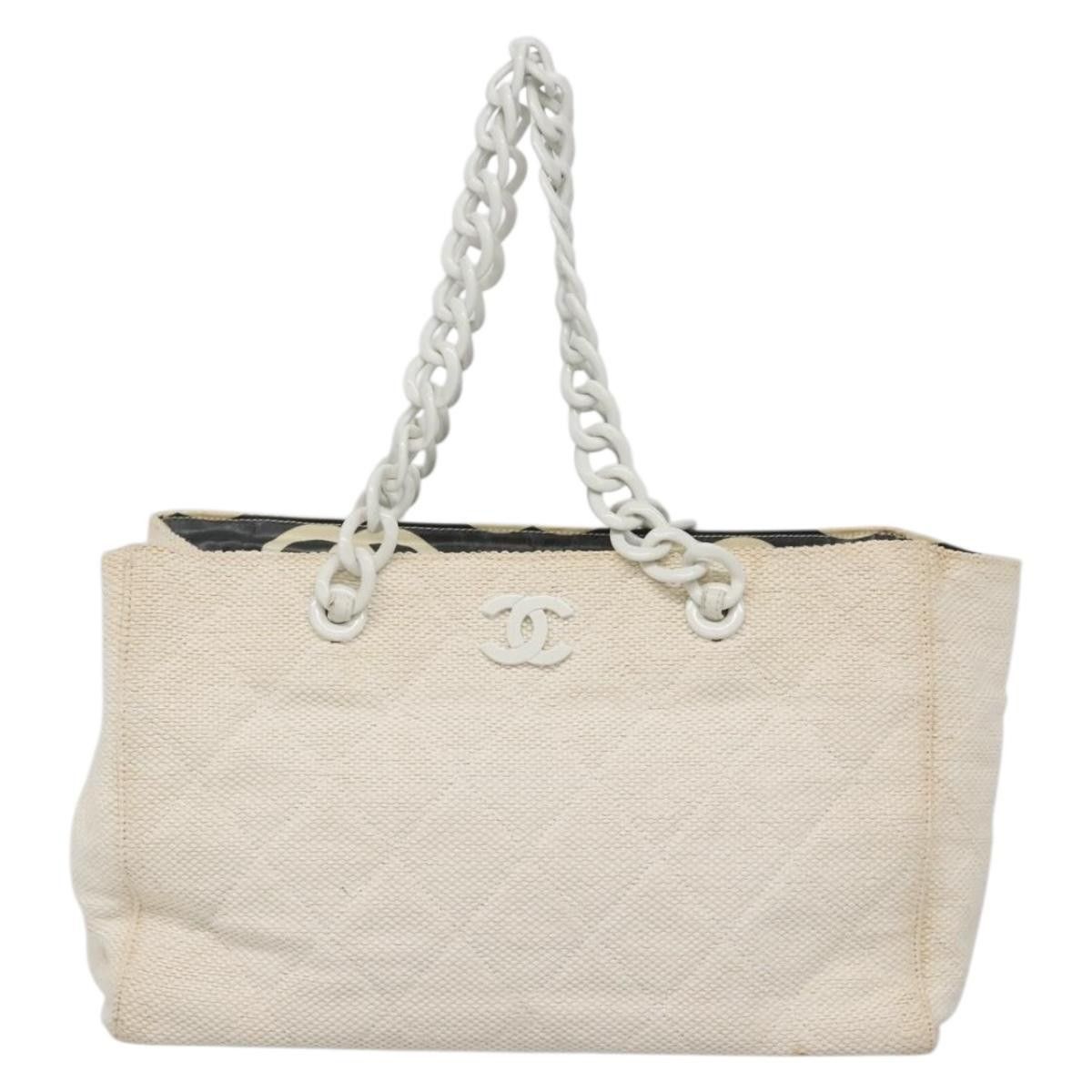 Chanel Chanel Vintage CC Chain Tote Quilted Straw Size ONE SIZE - 17 Thumbnail