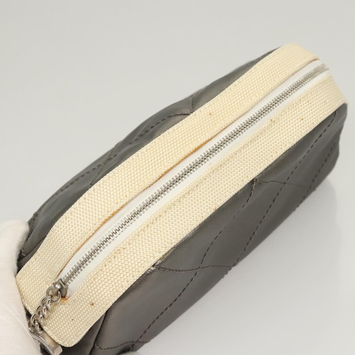 Chanel Chanel Biarritz Cosmetic Pouch Quilted Coated Canvas Size ONE SIZE - 13 Thumbnail