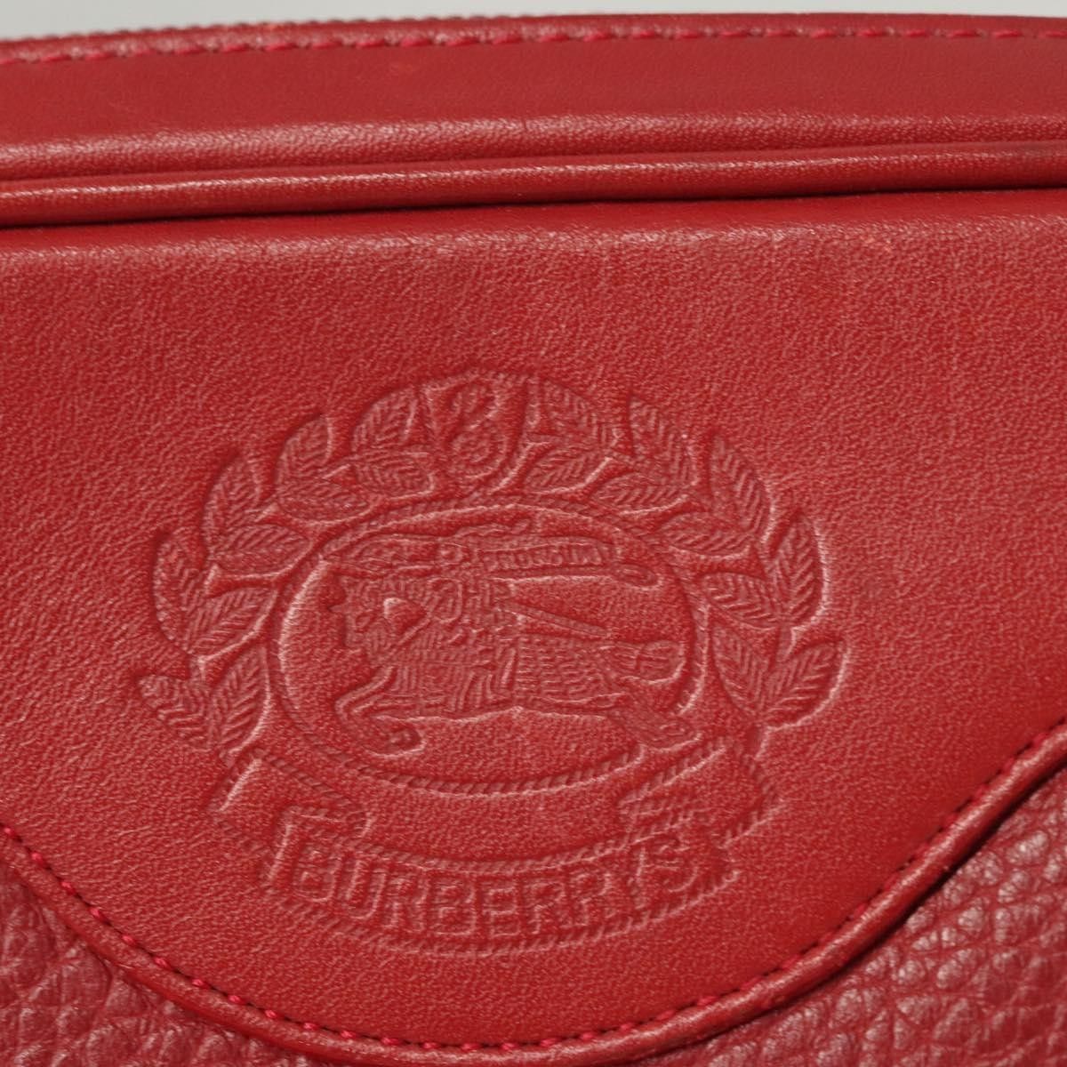 Burberry Burberry Logo Zip Around Pouch Leather Size ONE SIZE - 6 Thumbnail