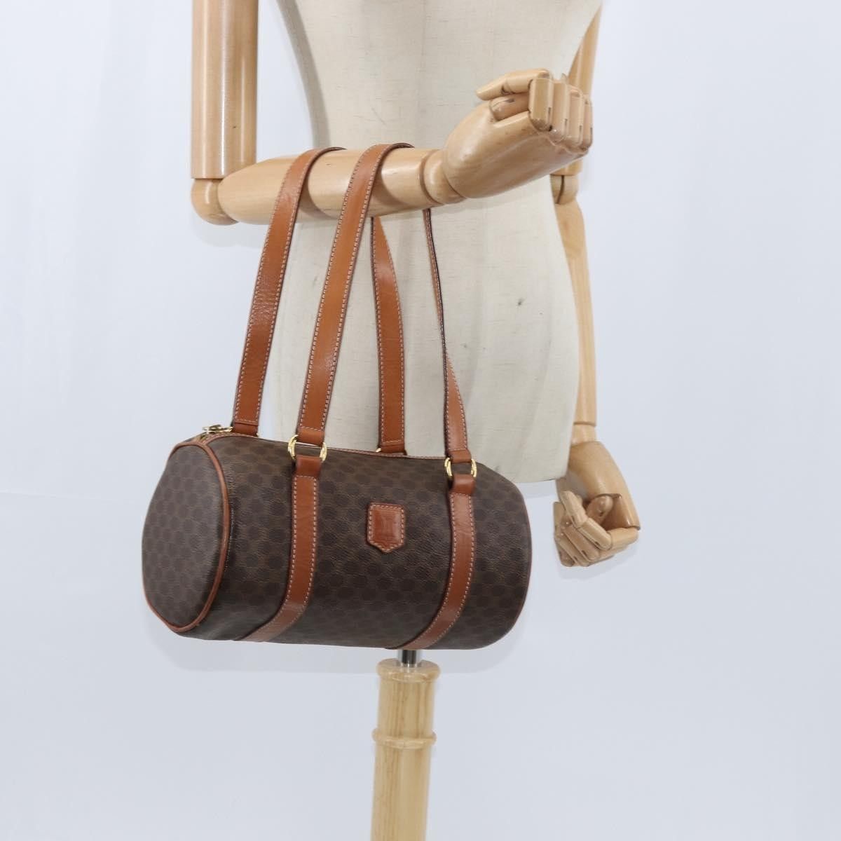 Celine Celine Vintage Macadam Shoulder Bag Canvas and Leather Size ONE SIZE - 14 Thumbnail