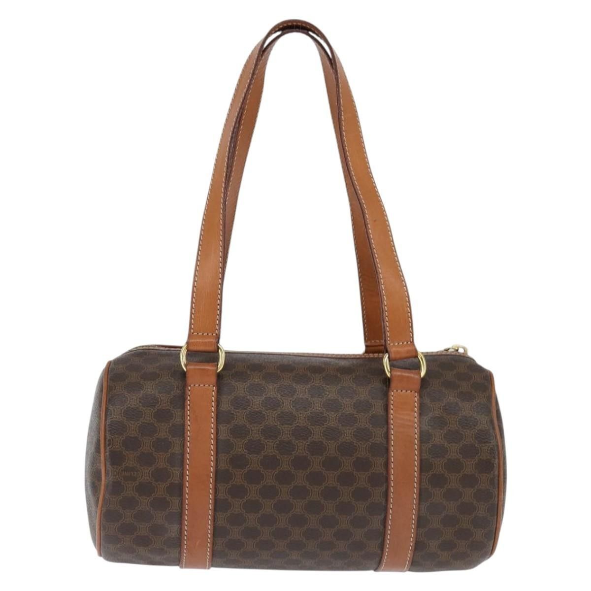 Celine Celine Vintage Macadam Shoulder Bag Canvas and Leather Size ONE SIZE - 2 Thumbnail