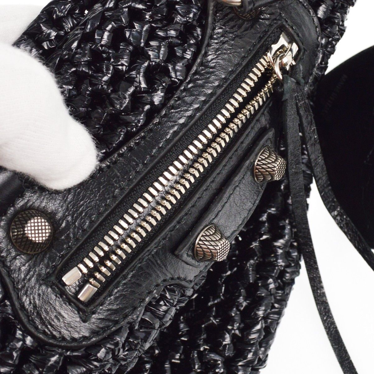 Balenciaga Balenciaga Le Cagole Panier Raffia with Leather Size ONE SIZE - 6 Thumbnail