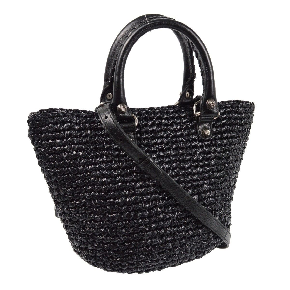 Balenciaga Balenciaga Le Cagole Panier Raffia with Leather Size ONE SIZE - 2 Thumbnail